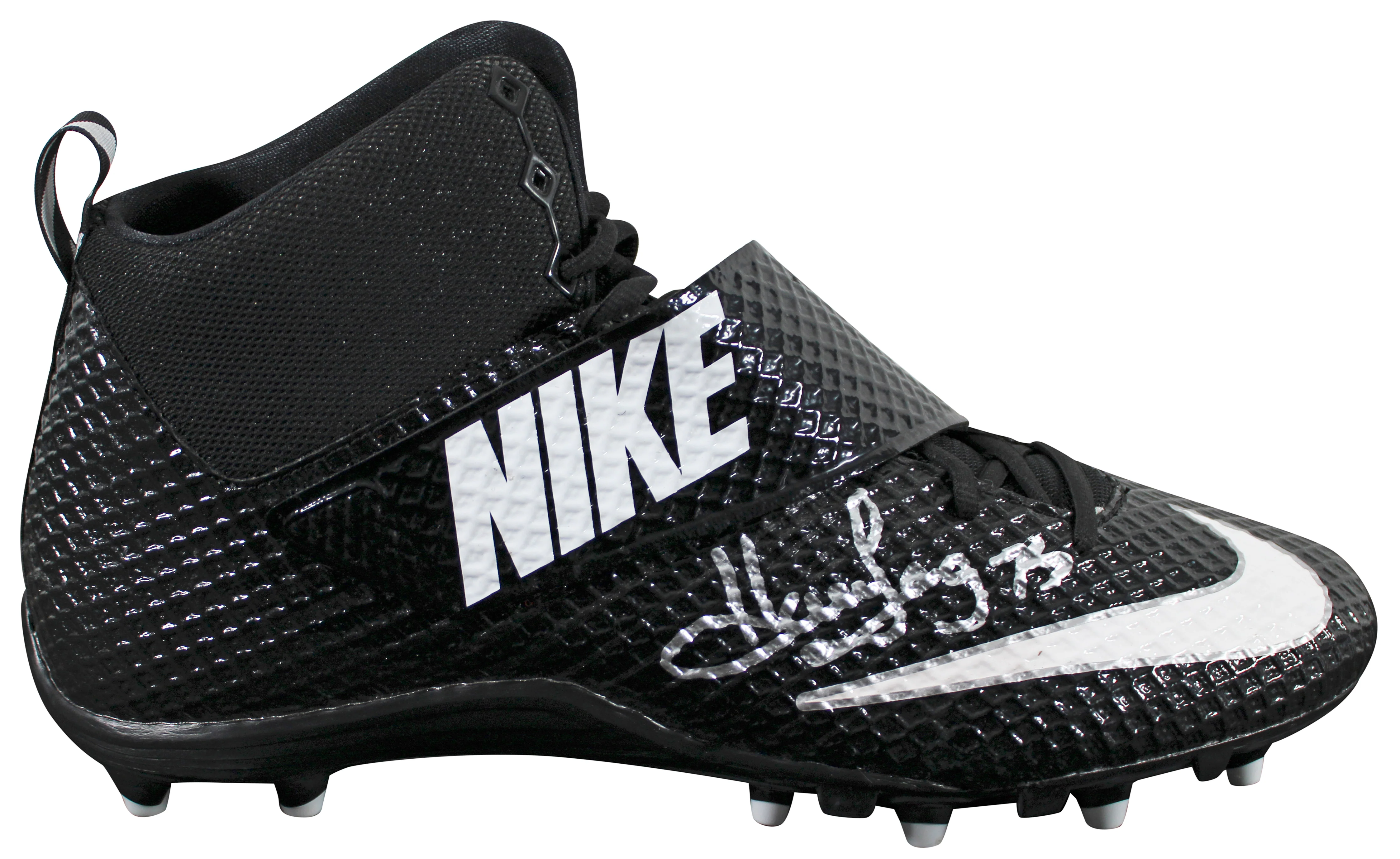 Raiders Howie Long Signed Black Nike Strike Pro Football Right Cleat BAS Witness - Image 4