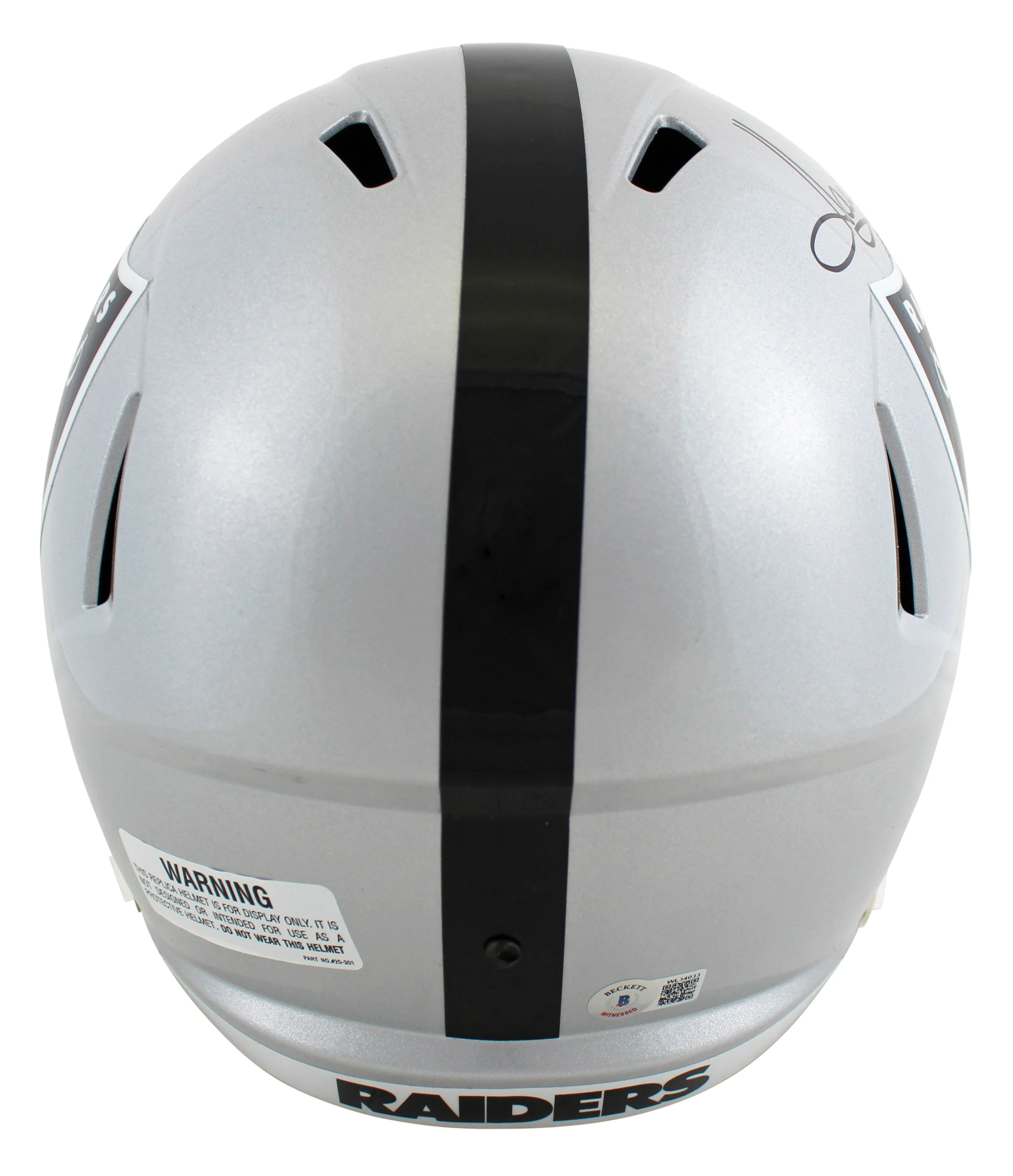 Raiders Howie Long Signed Full Size Speed Rep Helmet W/ Case BAS Witnessed - Image 4