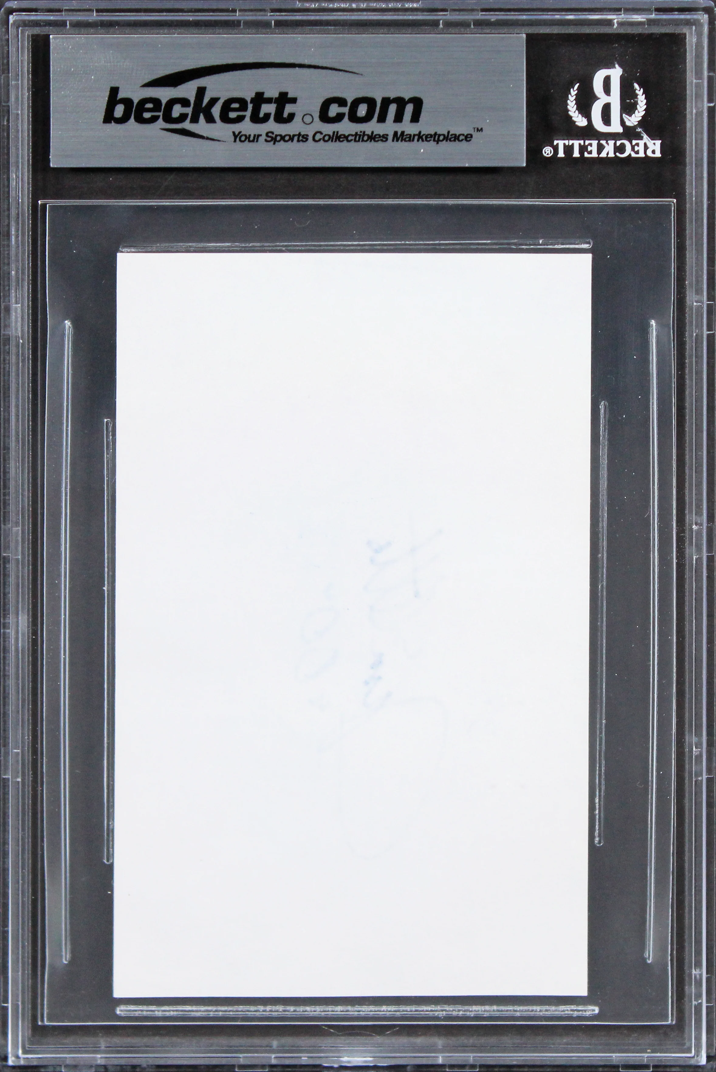 Raiders Jim Otto "00" Authentic Signed 3x5 Index Card Autographed BAS Slabbed - Image 3