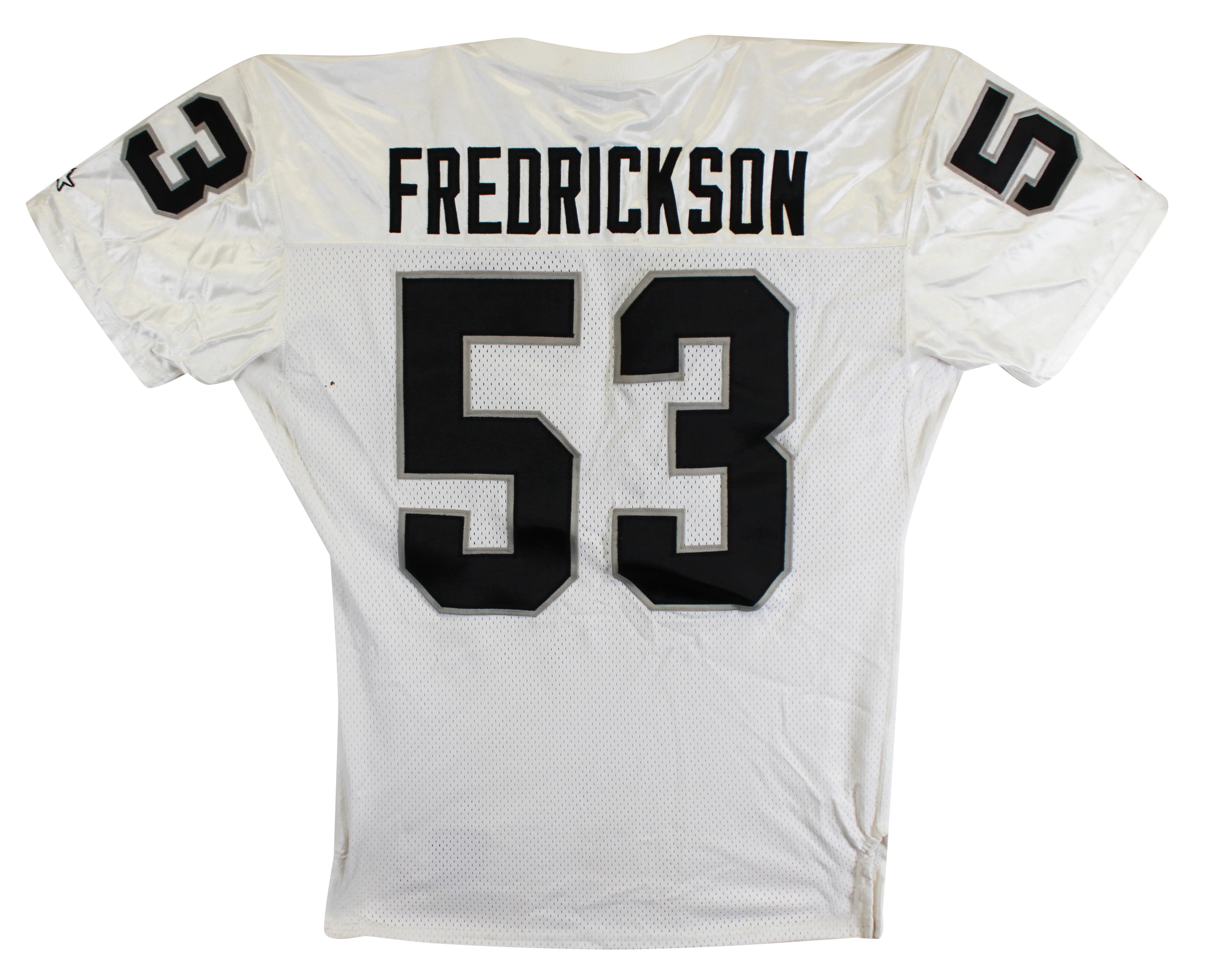 Raiders Rob Fredrickson Authentic White Starter Size 44 Jersey - Image 3