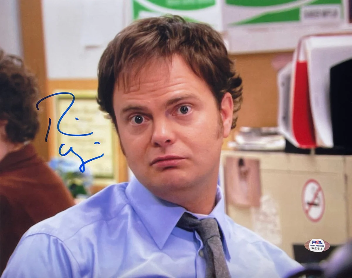 Rainn Wilson Signed The Office 11x14 Photo Dwight Schrute as Jim PSA/DNA ITP