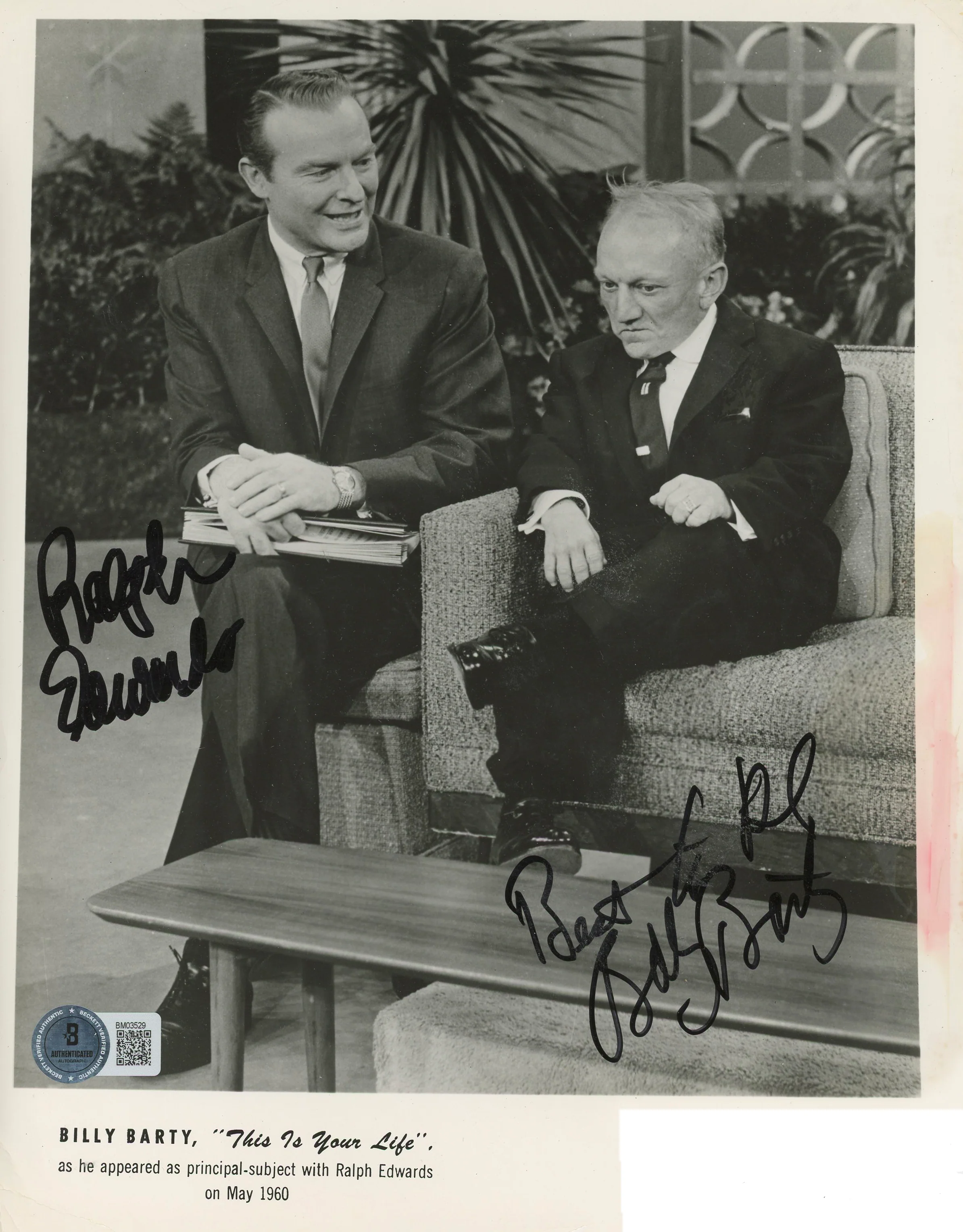 Ralph Edwards & Billy Bart The Rockford Files Signed 8x10 Photo BAS #BM03529 - Image 2