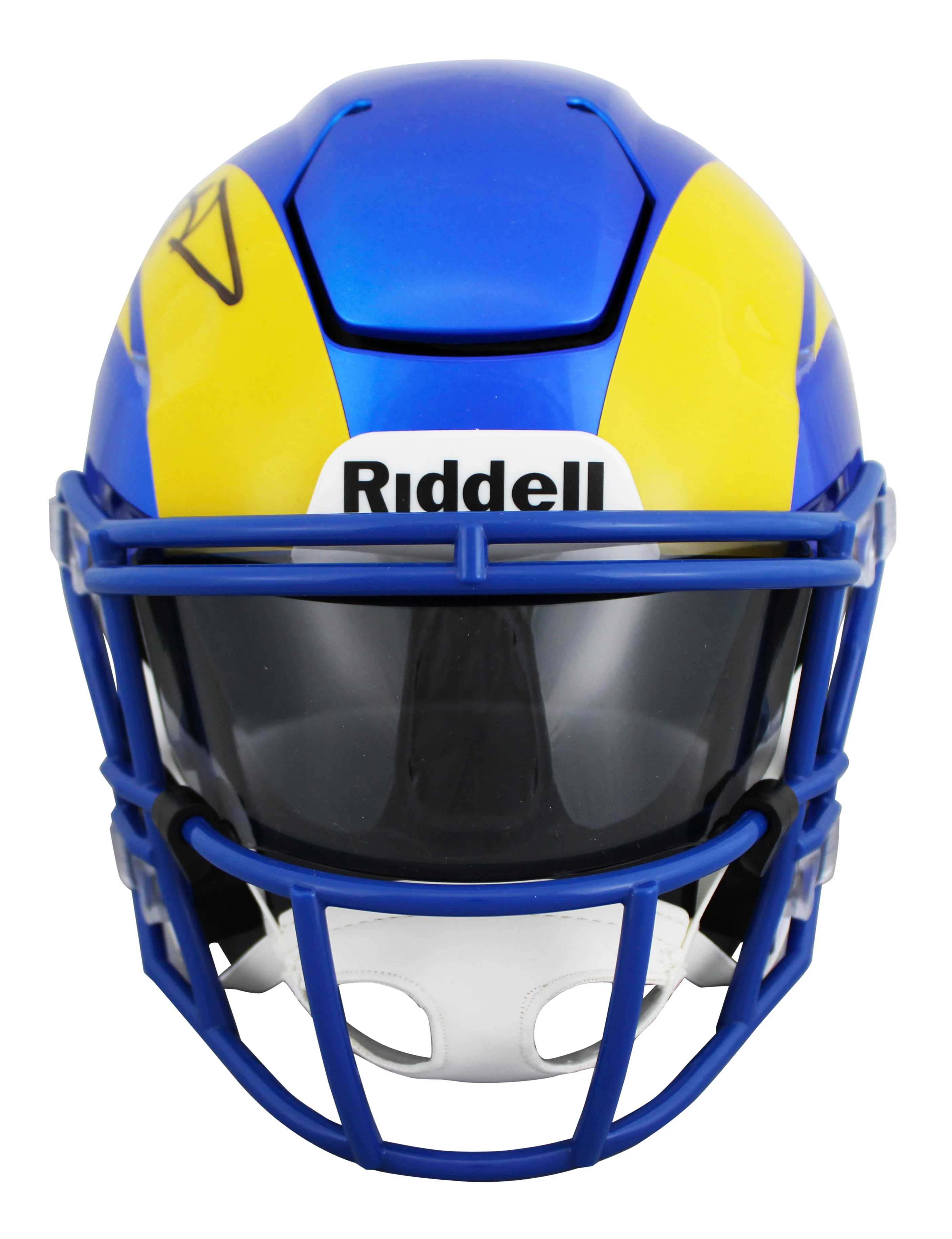 Rams Aaron Donald Authentic Signed Speed Flex Midi Replica Mid Size Helmet BAS - Image 4