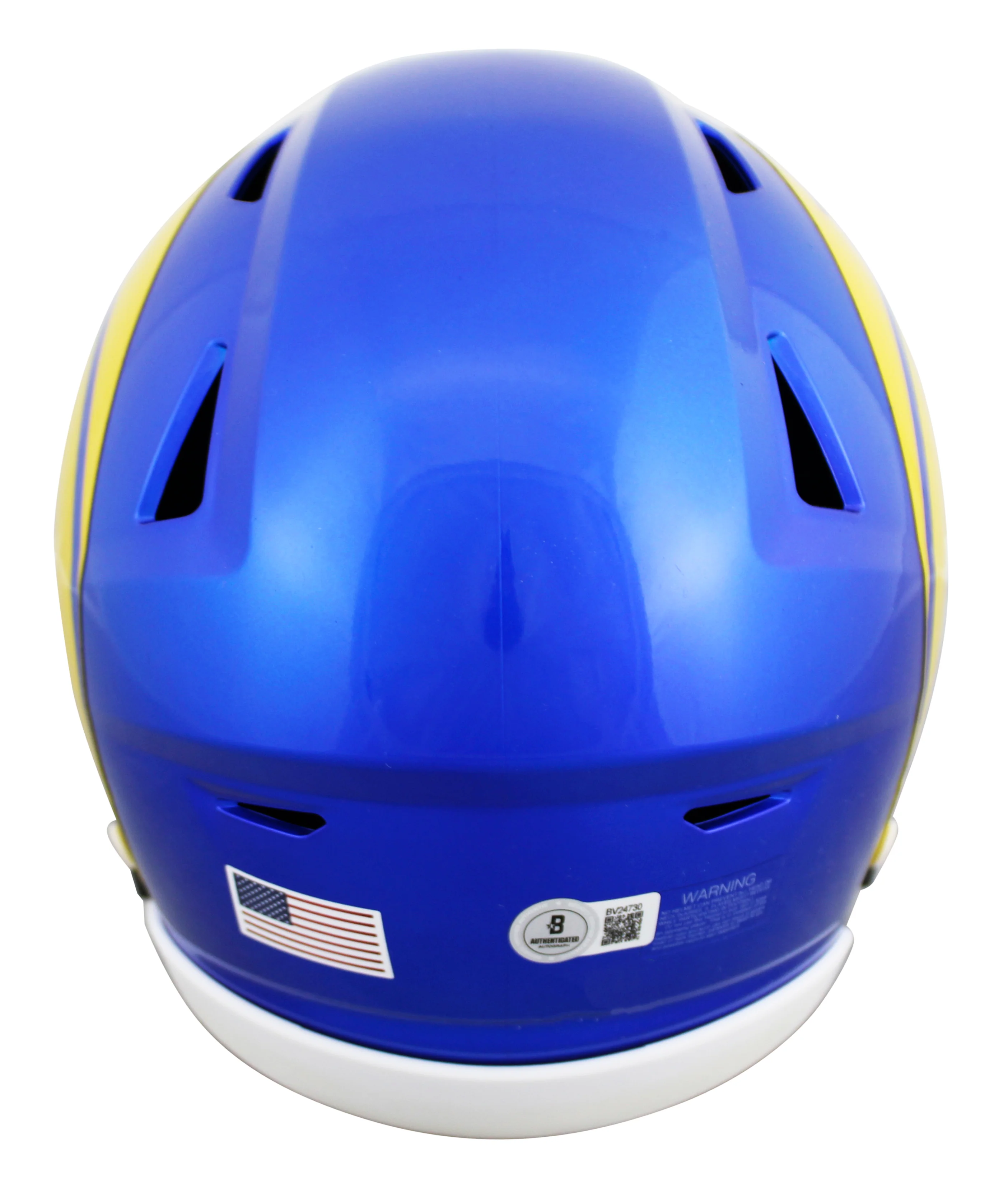 Rams Aaron Donald Authentic Signed Speed Flex Midi Replica Mid Size Helmet BAS - Image 5