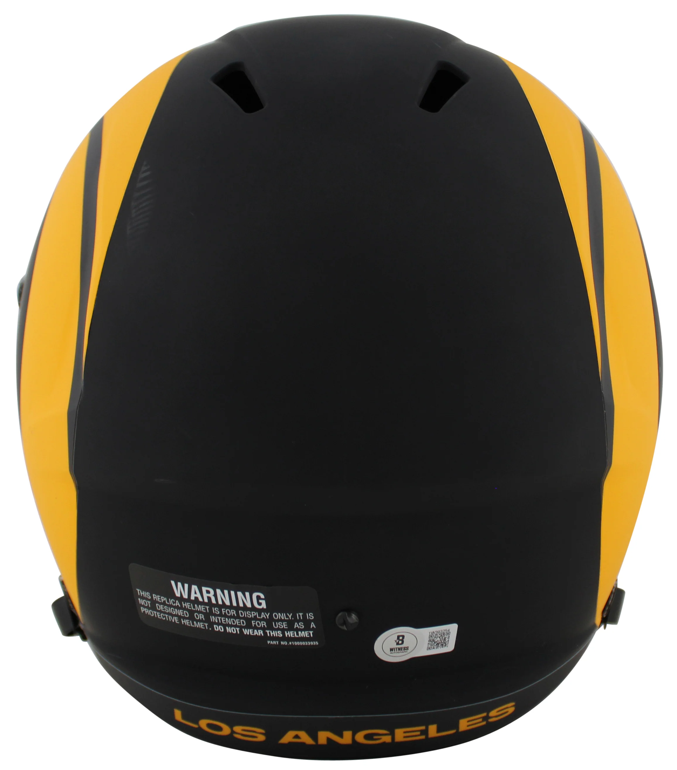 Rams Aaron Donald Signed Eclipse Full Size Speed Rep Helmet w/ Case BAS Witness - Image 4