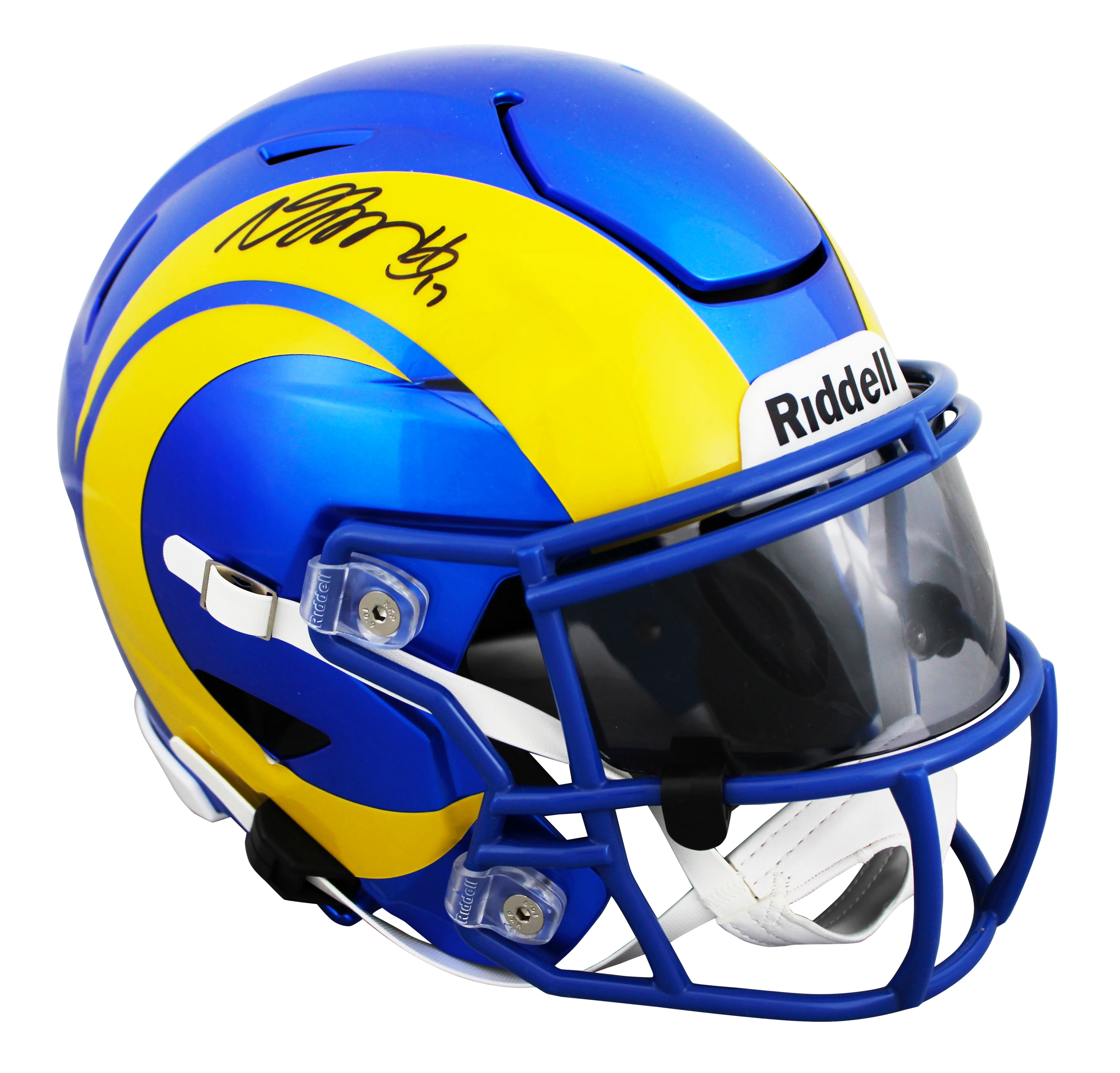 Rams Davante Adams Authentic Signed Speed Flex Midi Replica Mid Size Helmet BAS - Image 3