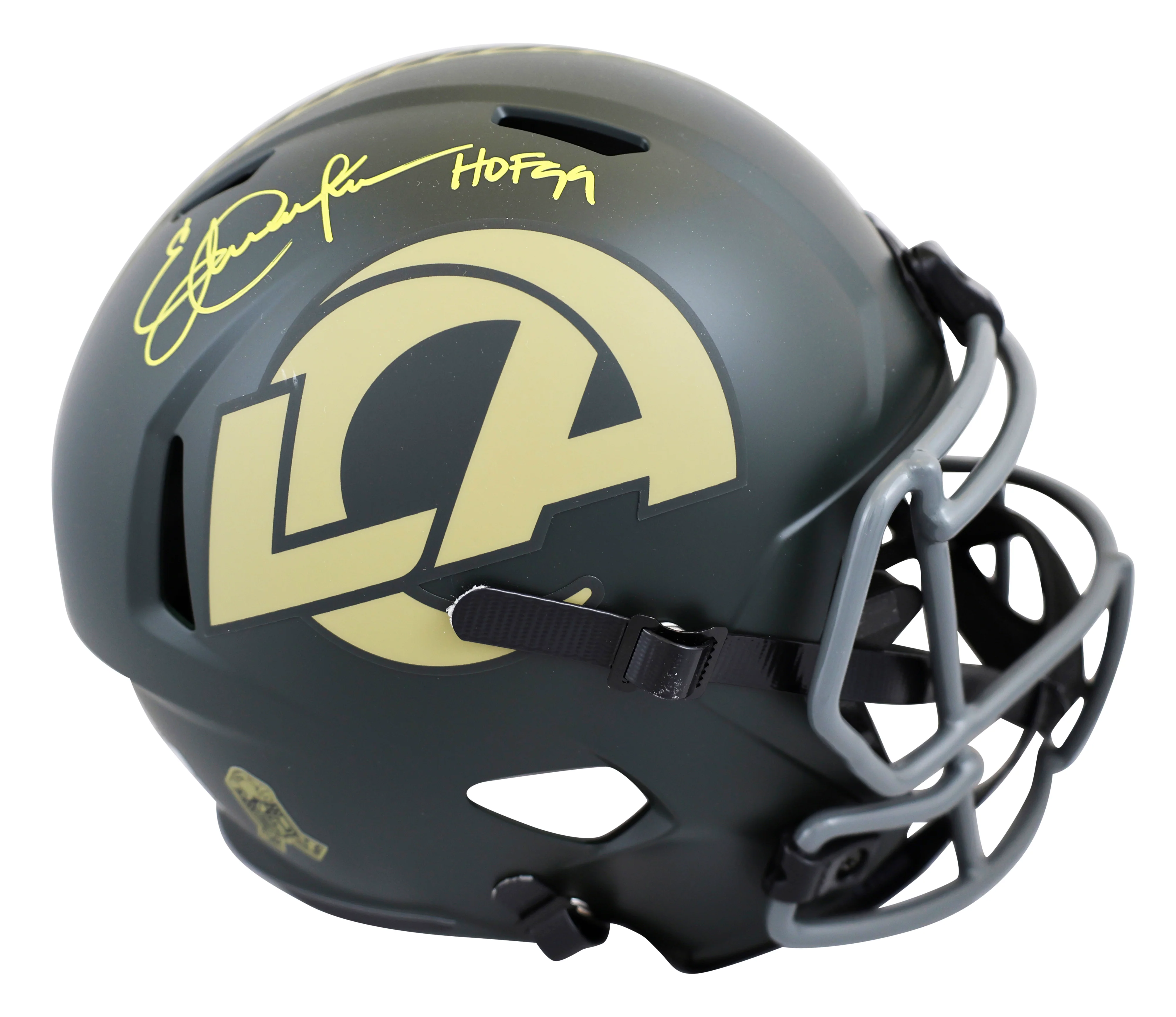 Rams Eric Dickerson "HOF 99" Signed STS IV F/S Speed Rep Helmet W/ Case BAS Wit - Image 3