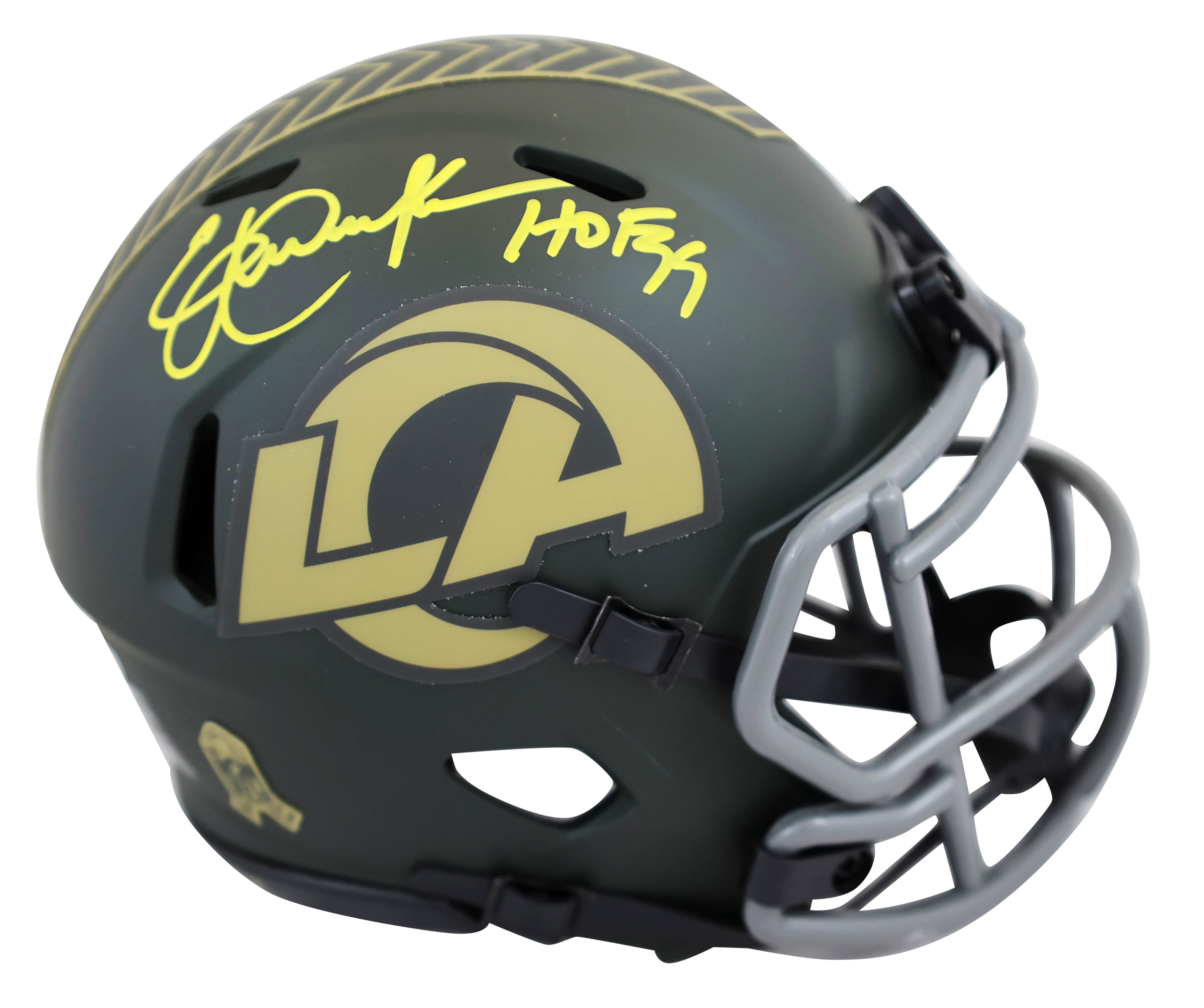 Rams Eric Dickerson "HOF 99" Signed STS IV Speed Mini Helmet W/ Case BAS Witness - Image 3
