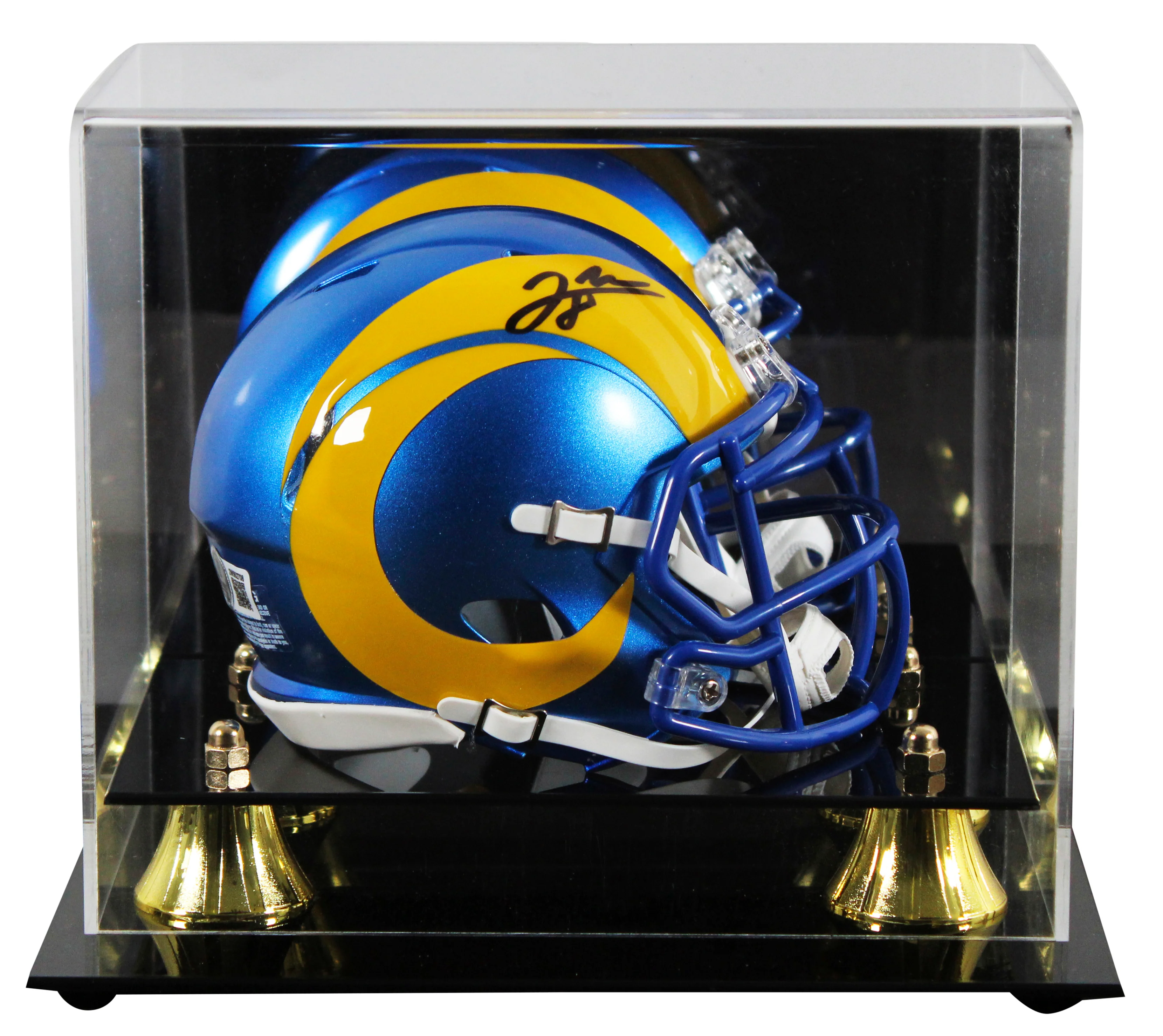 Rams Jared Verse Authentic Signed Speed Mini Helmet W/ Case BAS Witnessed - Image 2