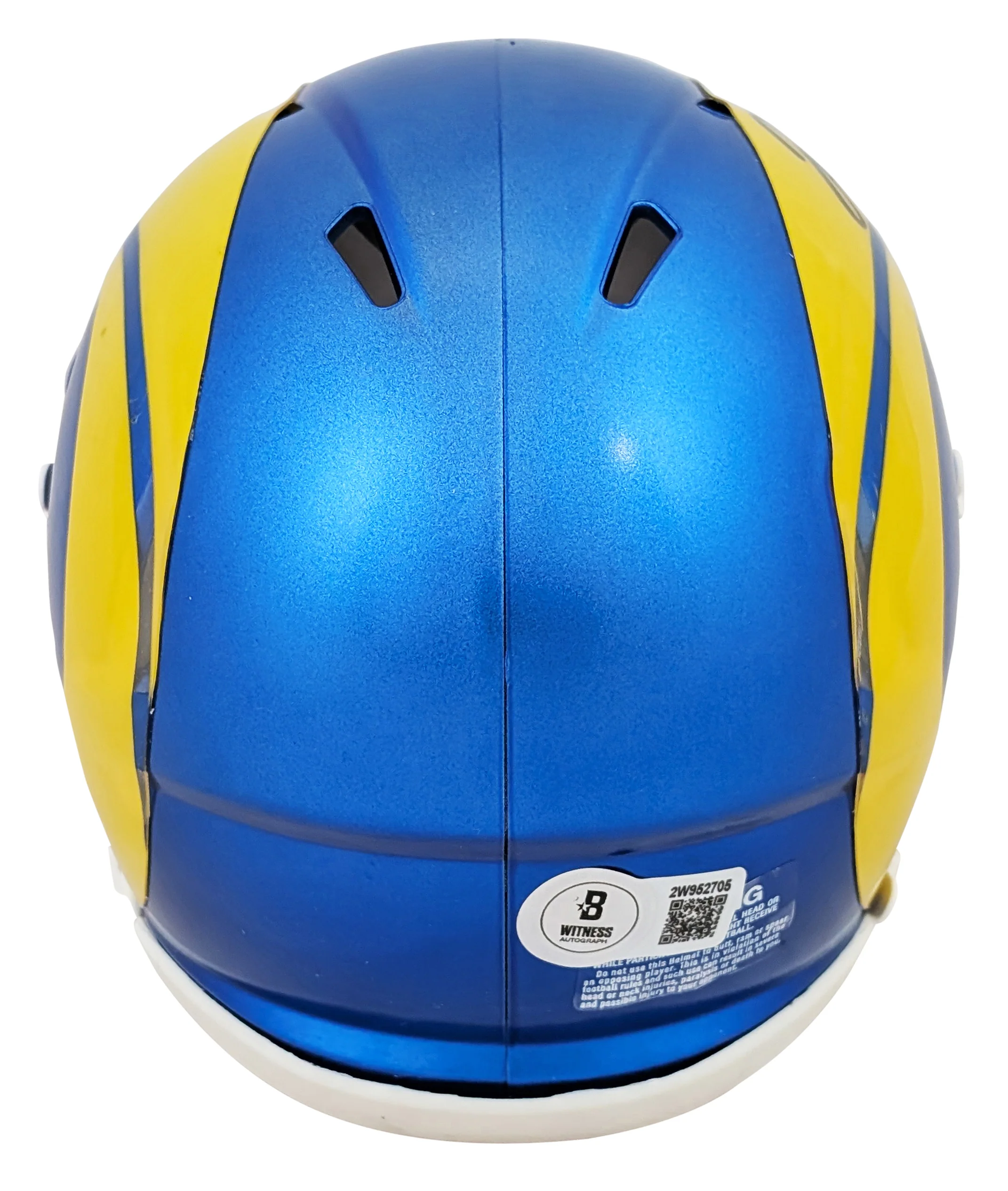 Rams Jared Verse Authentic Signed Speed Mini Helmet W/ Case BAS Witnessed - Image 4