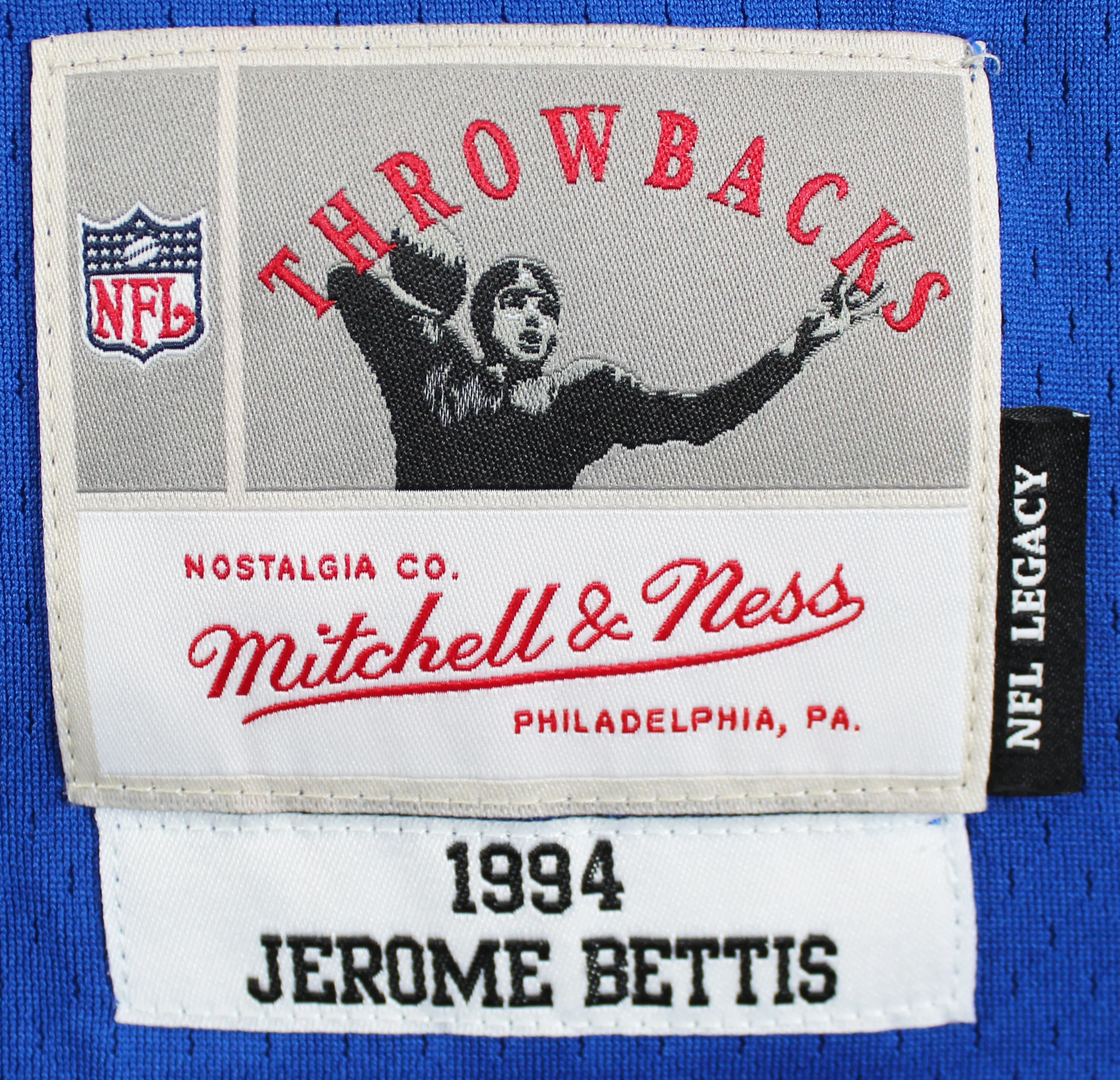Rams Jerome Bettis "HOF 15" Signed Blue Mitchell & Ness Jersey BAS Witnessed - Image 5
