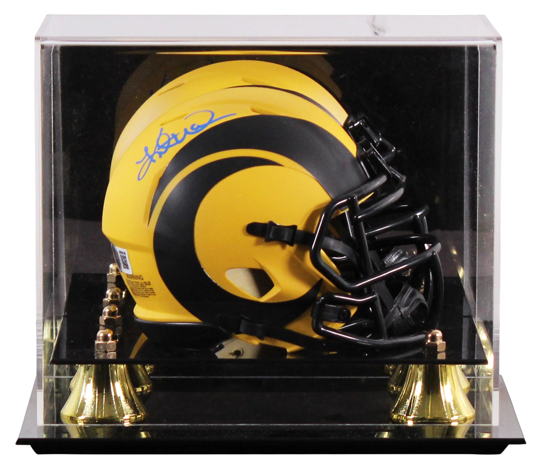 Rams Kurt Warner Authentic Signed Rave Speed Mini Helmet W/ Case BAS Witnessed - Image 2