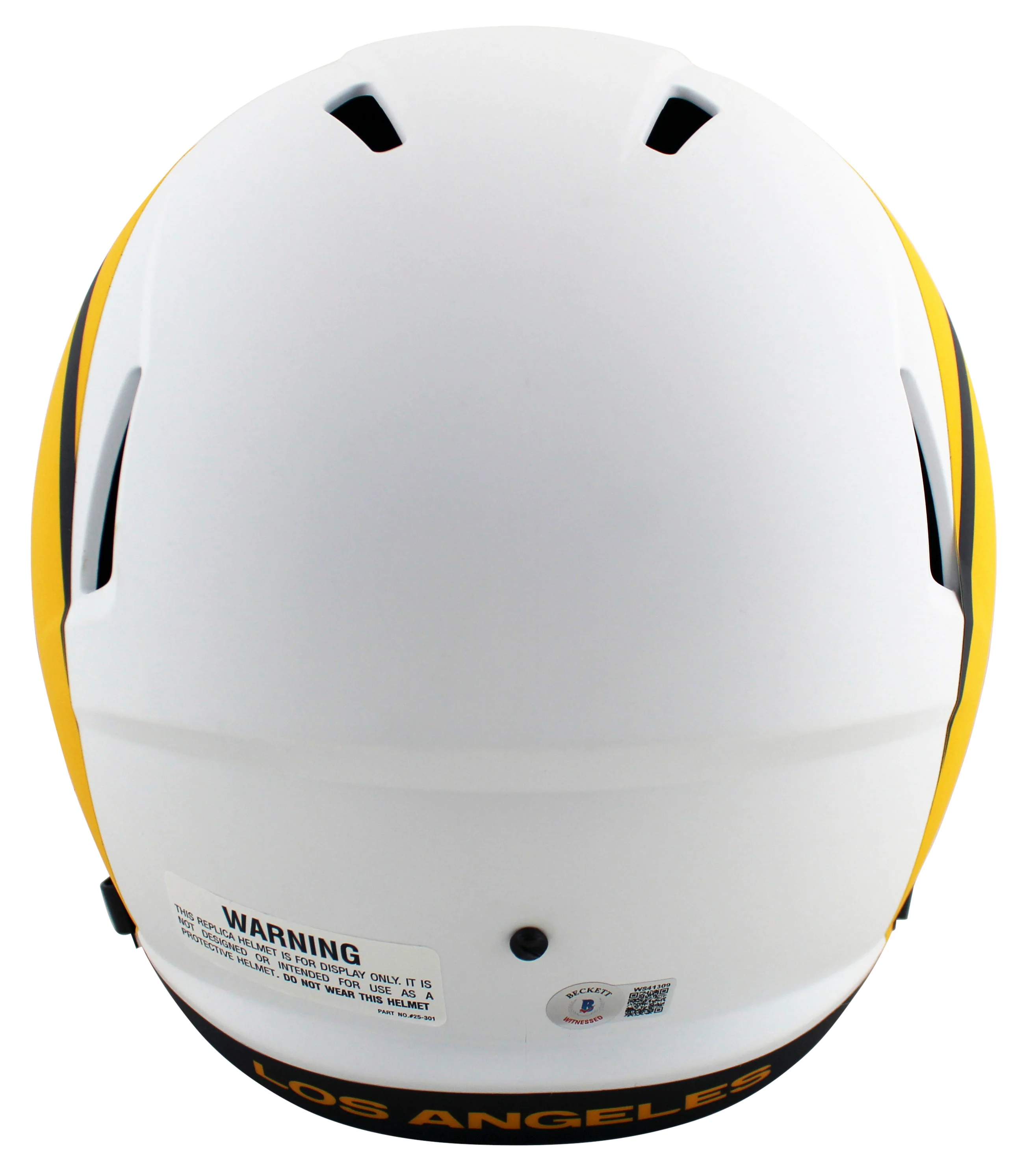 Rams Marshall Faulk Signed Lunar Full Size Speed Rep Helmet BAS Witnessed - Image 3