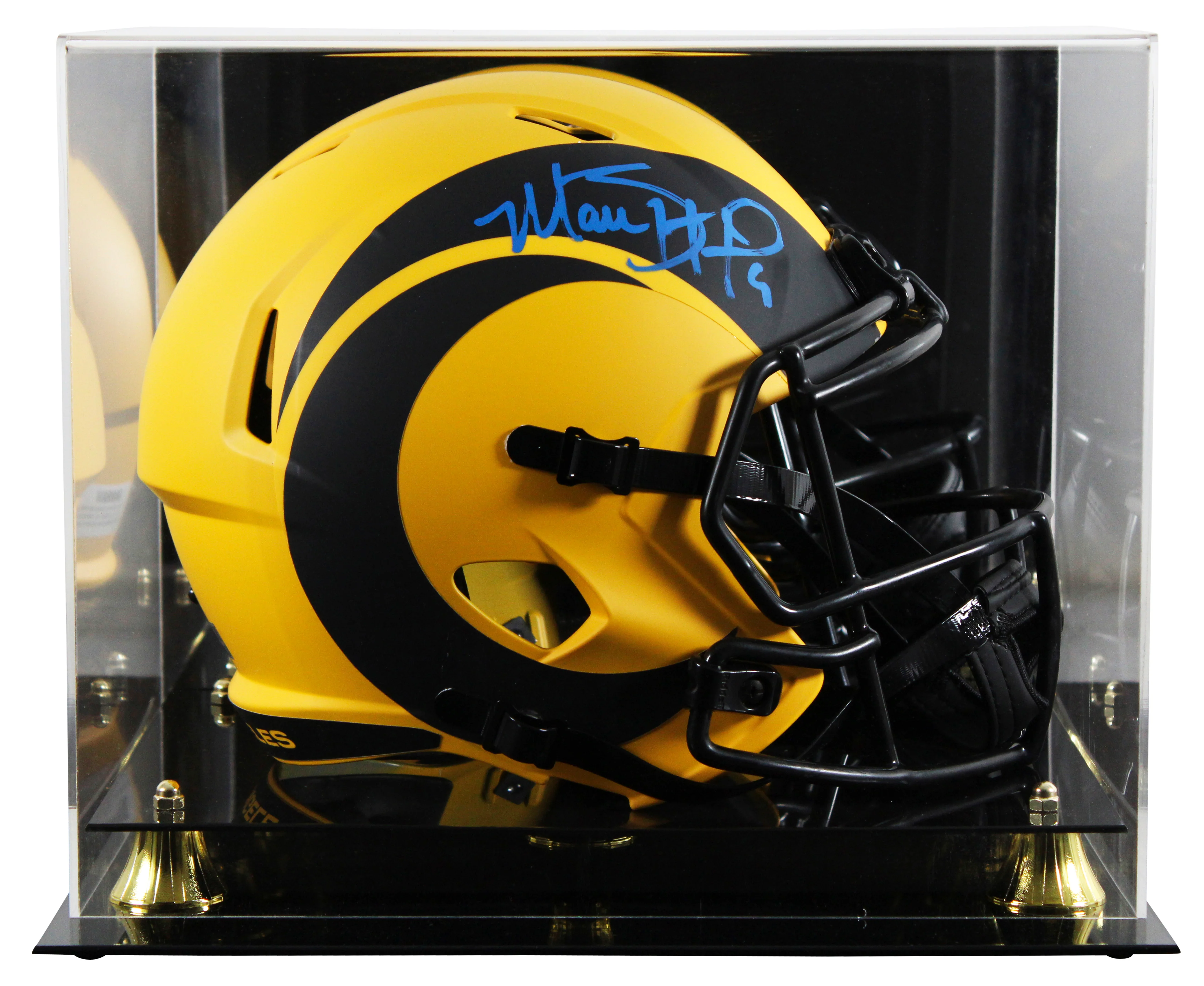 Rams Matthew Stafford Signed Rave Full Size Speed Rep Helmet W/ Case Fanatics - Image 2