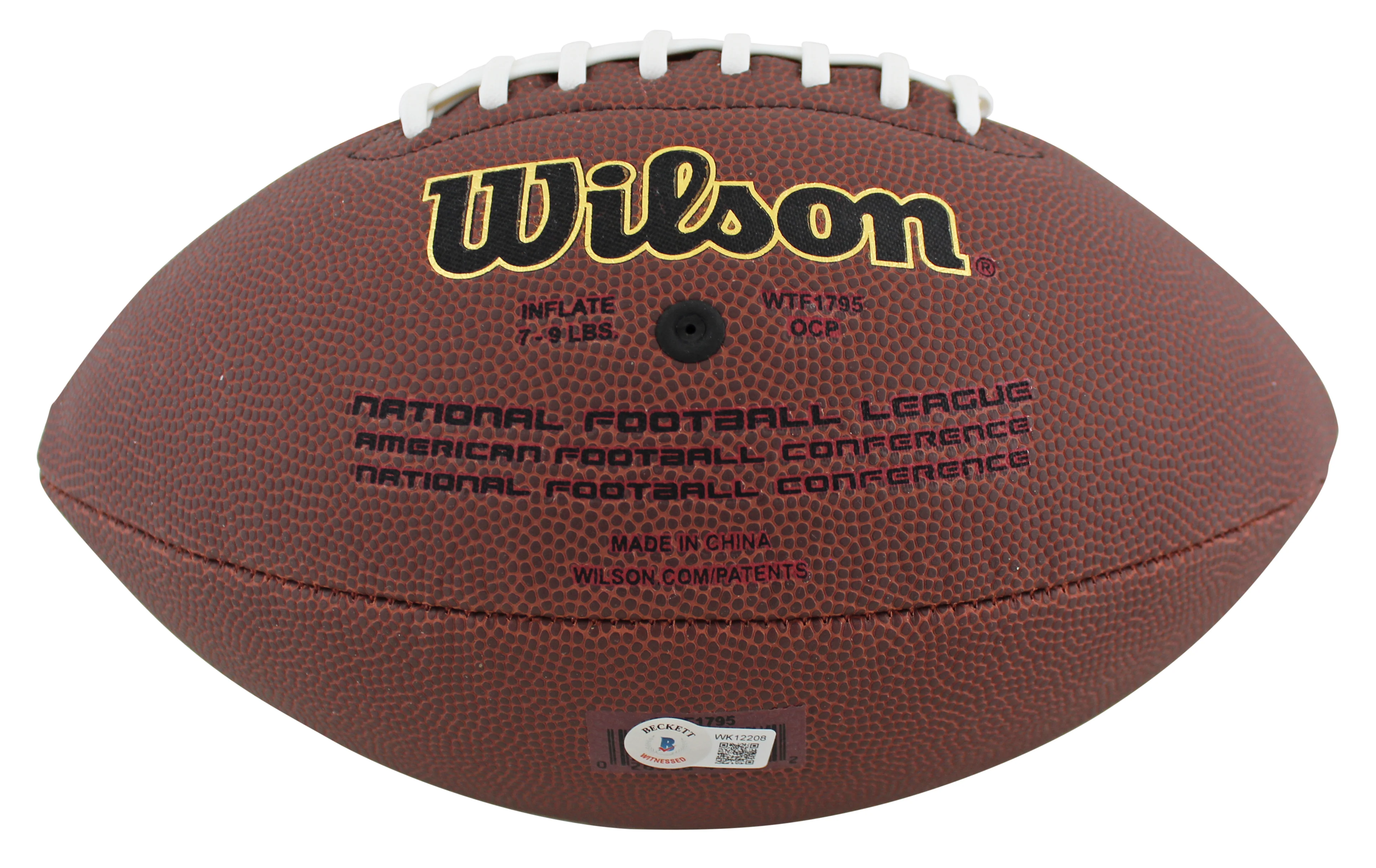 Rams Sony Michel Authentic Signed Wilson Super Grip Nfl Football BAS Witness - Image 4