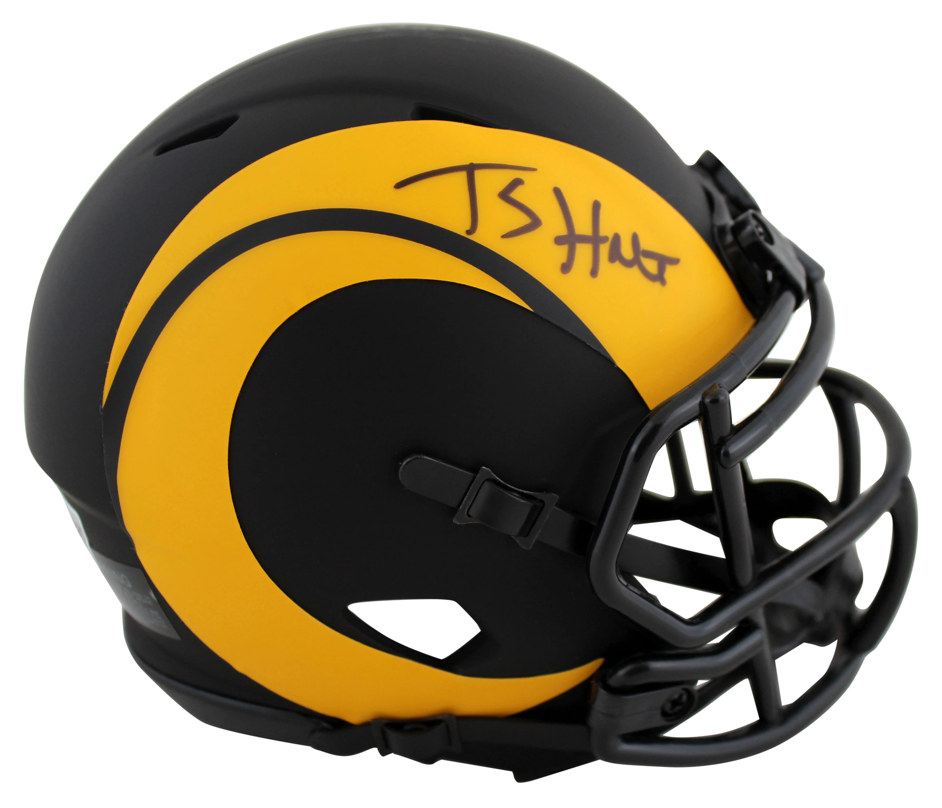 Rams Torry Holt Authentic Signed Alternate Eclipse Speed Mini Helmet BAS Witness