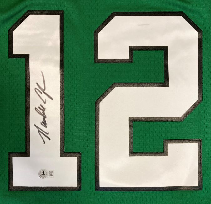 Randall Cunningham Signed Philadelphia Eagles M&N Green NFL Legacy Jersey BAS - Image 2