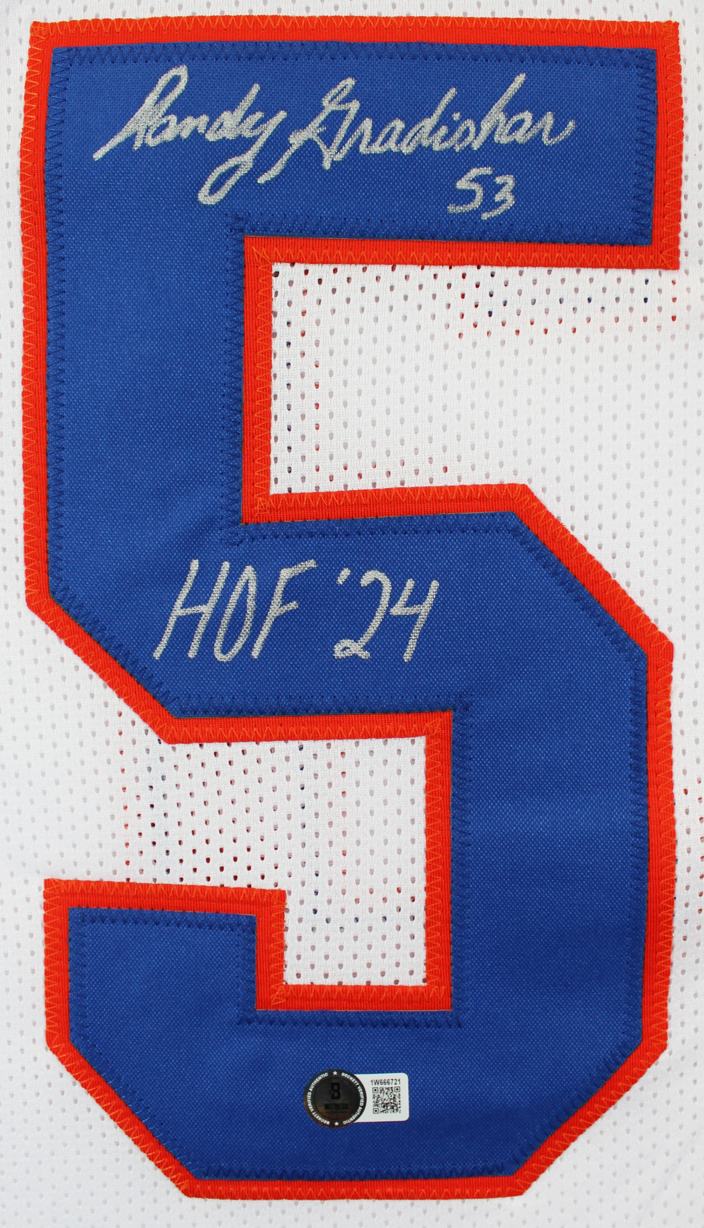 Randy Gradishar "HOF 24" Authentic Signed White Pro Style Jersey BAS Witnessed - Image 3