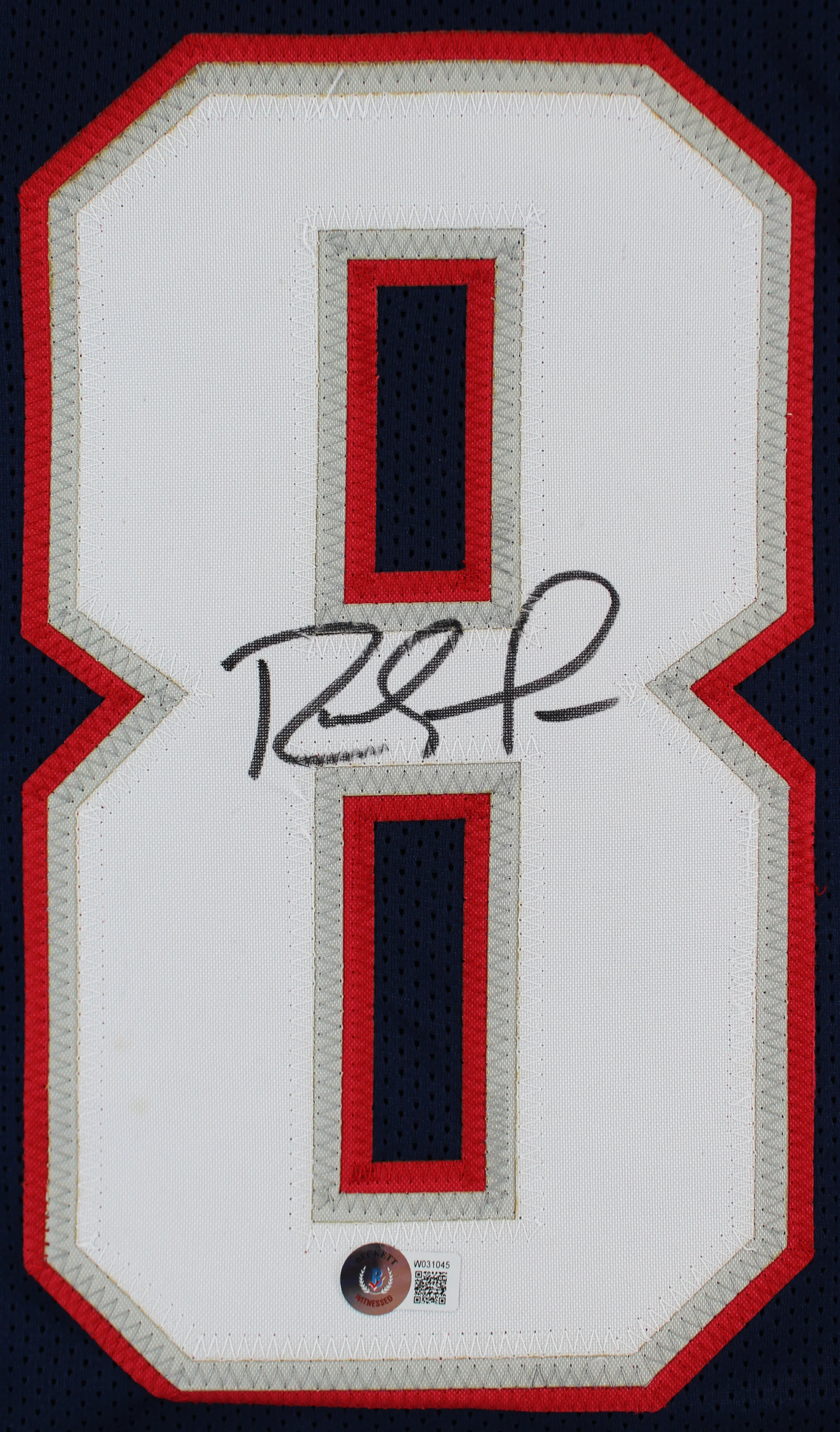 Randy Moss Authentic Signed Navy Blue Pro Style Jersey Autographed BAS Witnessed - Image 3