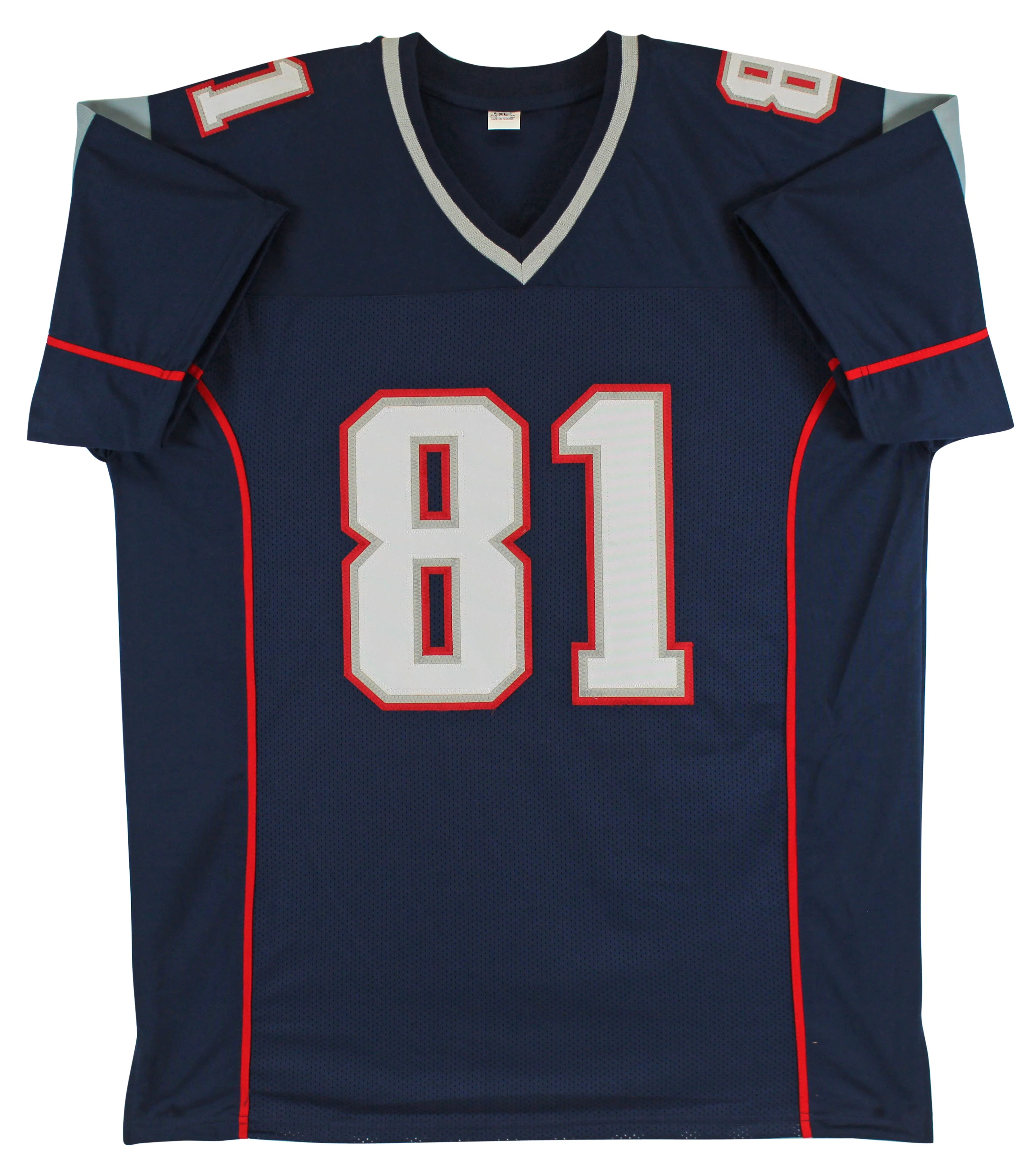 Randy Moss Authentic Signed Navy Blue Pro Style Jersey Autographed BAS Witnessed - Image 4