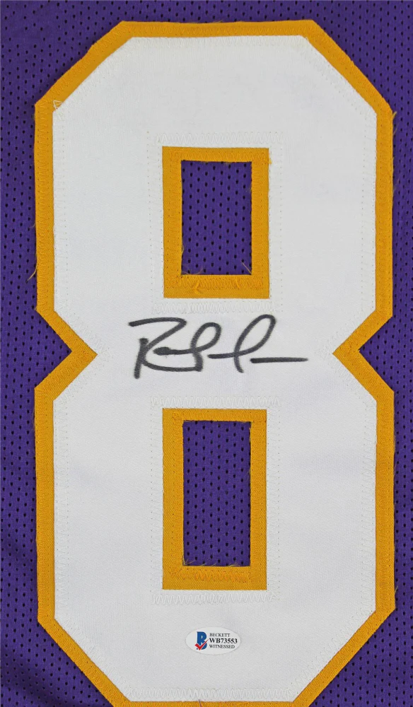 Randy Moss Authentic Signed Purple Pro Style Jersey Autographed BAS Witnessed - Image 3