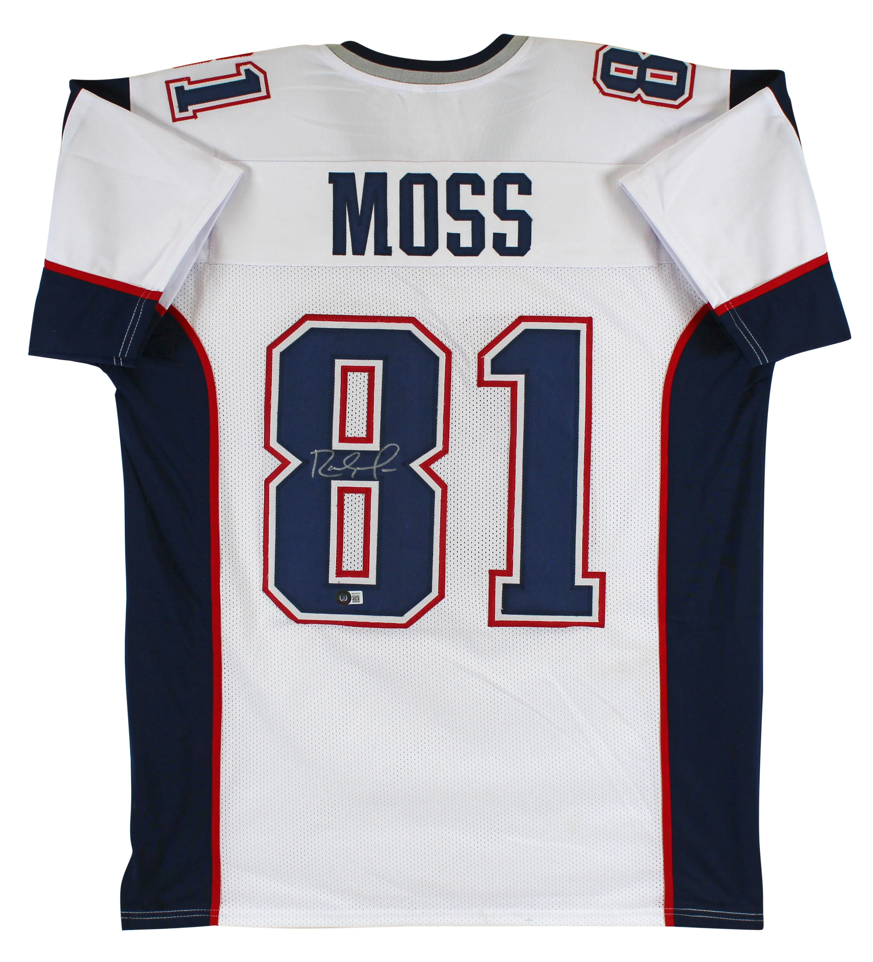 Randy Moss Authentic Signed White Pro Style Jersey Autographed BAS Witnessed - Image 2
