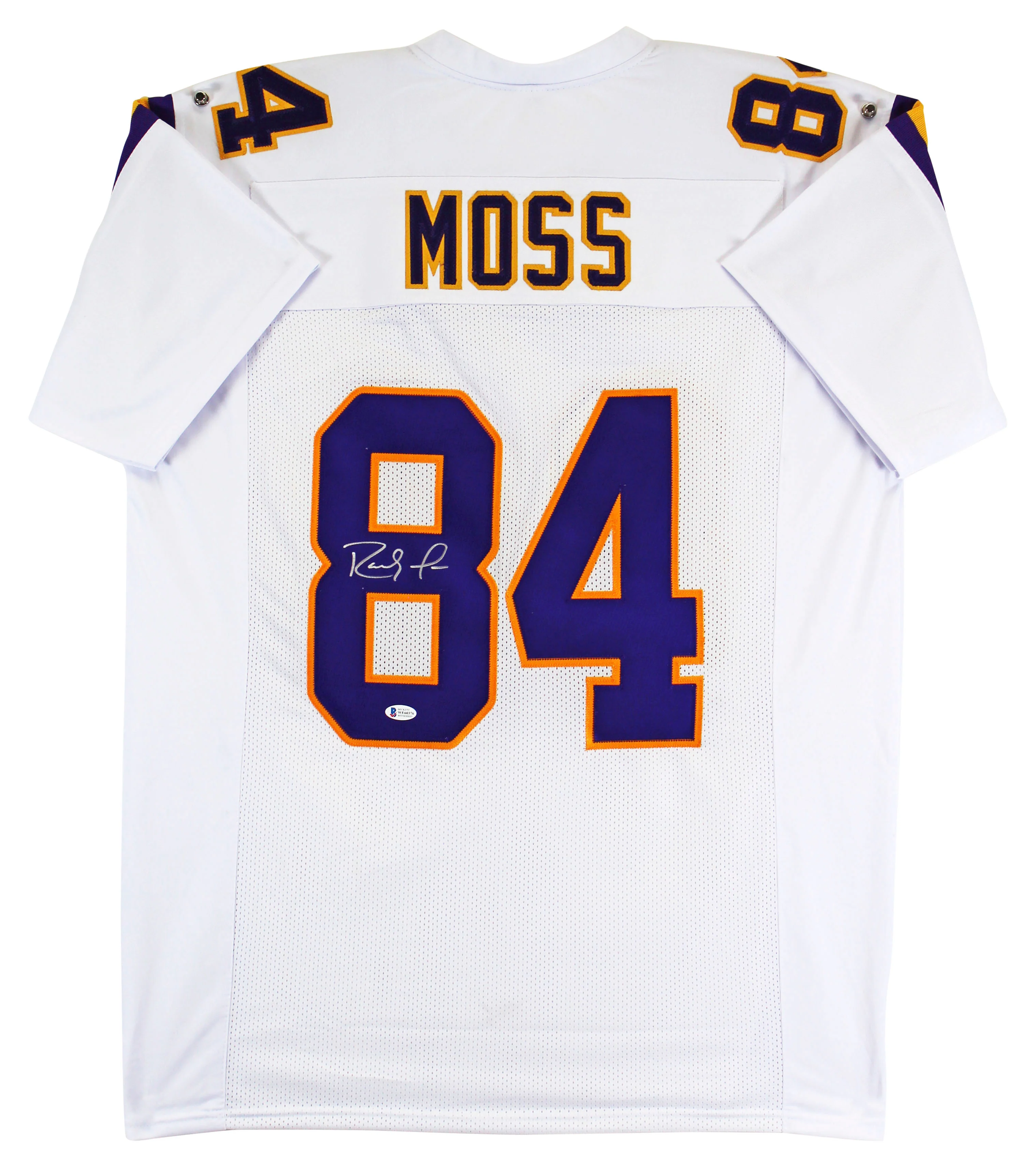 Randy Moss Authentic Signed White Pro Style Jersey Autographed BAS Witnessed - Image 2