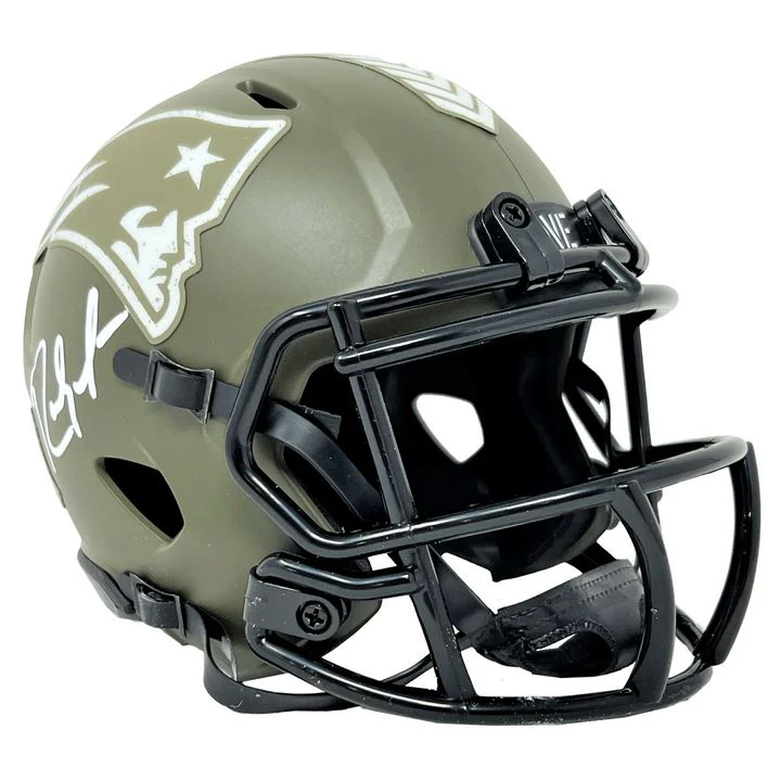 Randy Moss Autographed Patriots Salute to Service Mini Helmet - Beckett Auth - Image 2