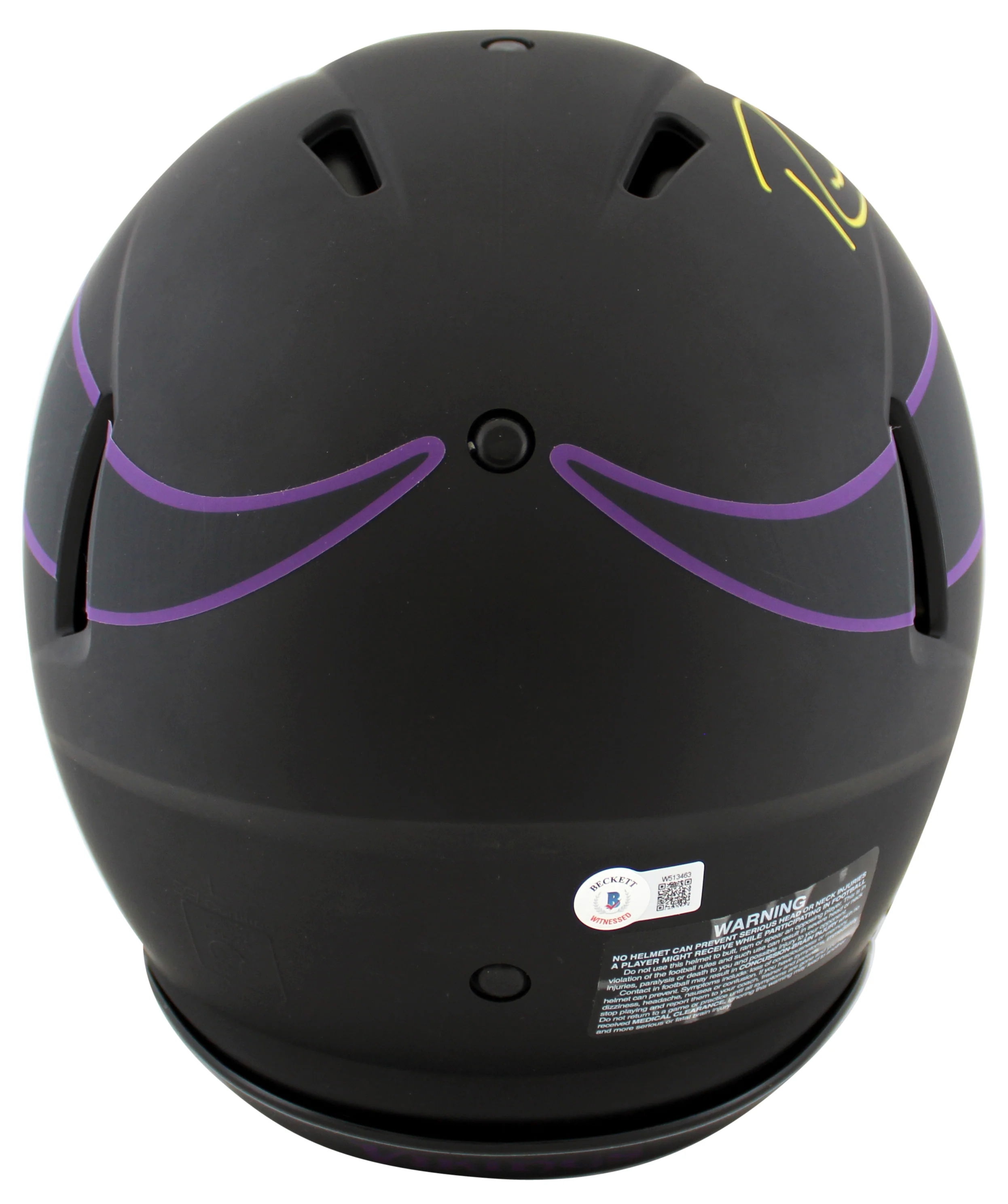 Randy Moss & Justin Jefferson Signed Eclipse F/S Speed Proline Helmet BAS Wit - Image 3