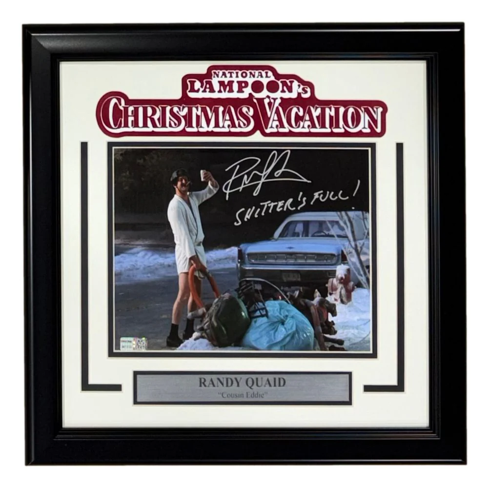 Randy Quaid Signed Framed 8x10 Christmas Vacation Photo Shitters Full Tristar