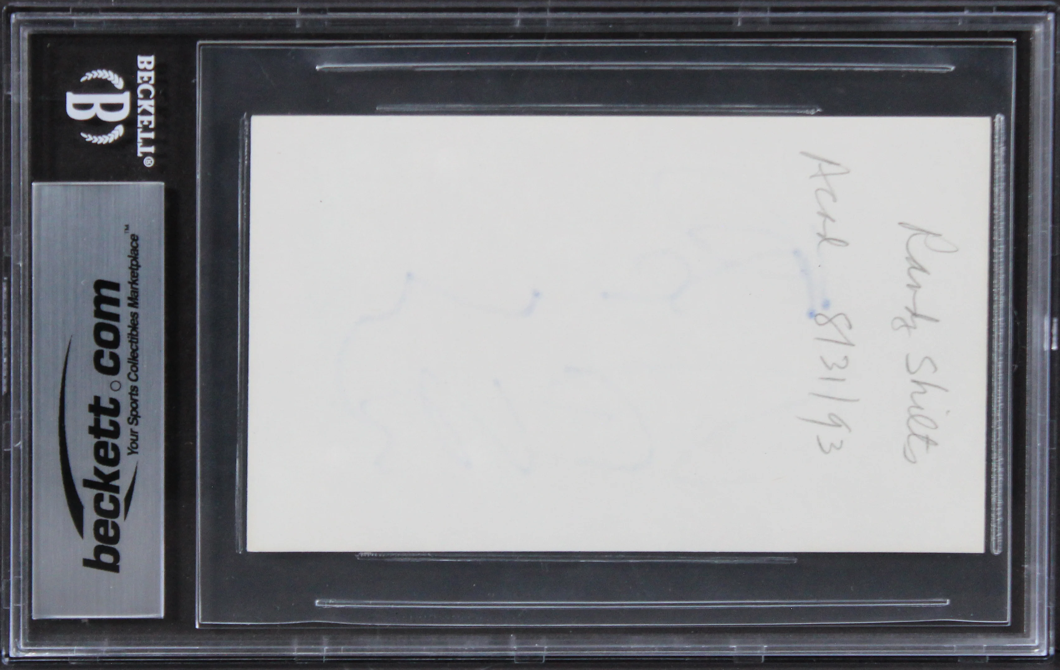 Randy Shilts And the Band Played On Authentic Signed 3x5 Index Card BAS Slab 2 - Image 2