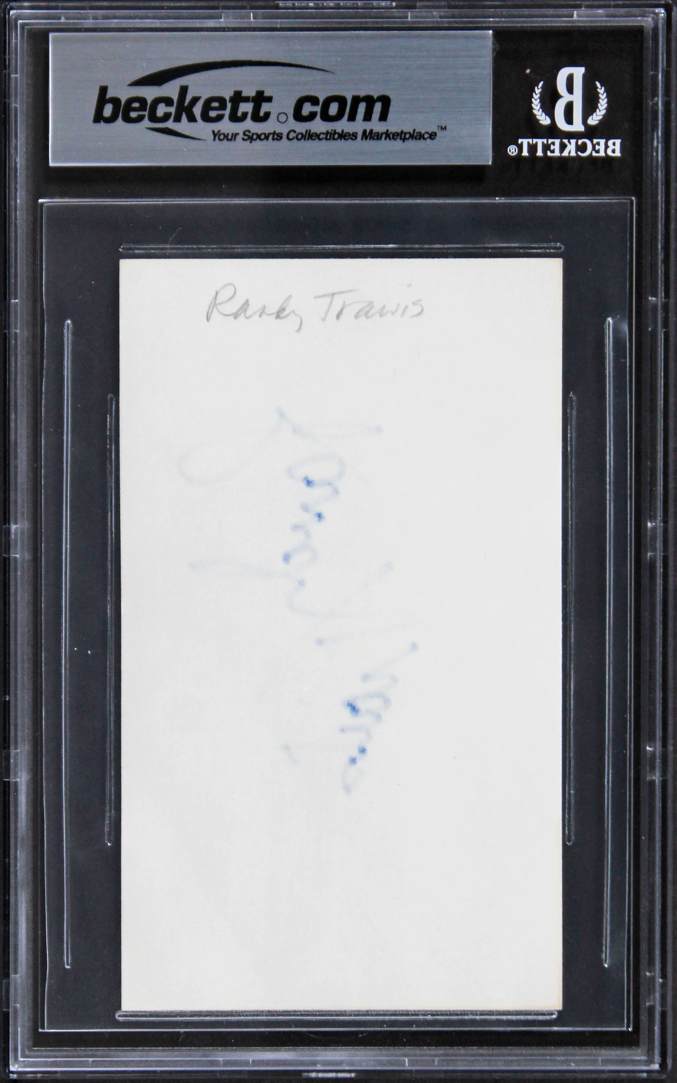 Randy Travis Country Musician Authentic Signed 3x5 Index Card BAS Slabbed 1 - Image 3