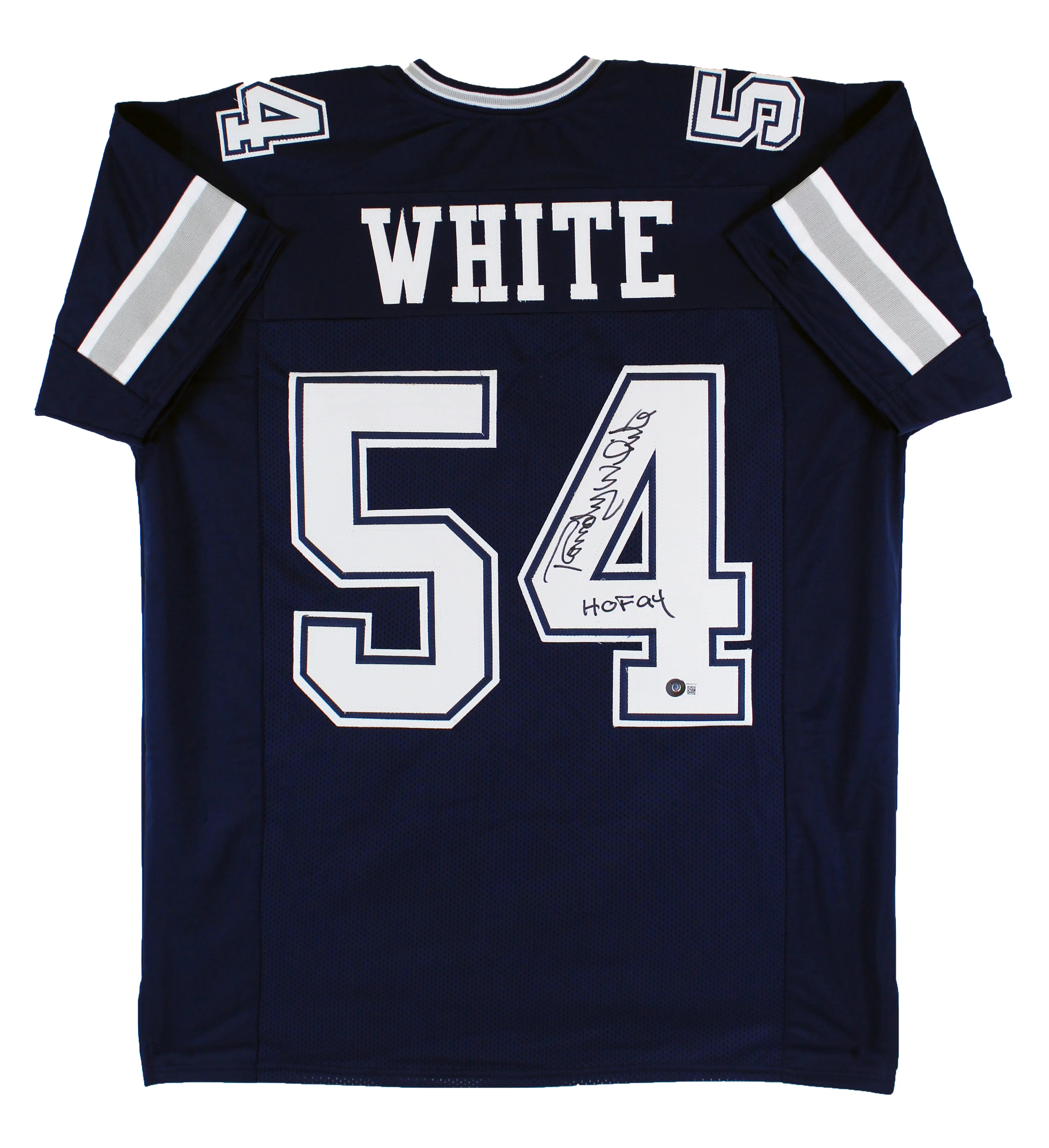 Randy White "HOF 94" Authentic Signed Blue Pro Style Jersey BAS Witnessed - Image 2