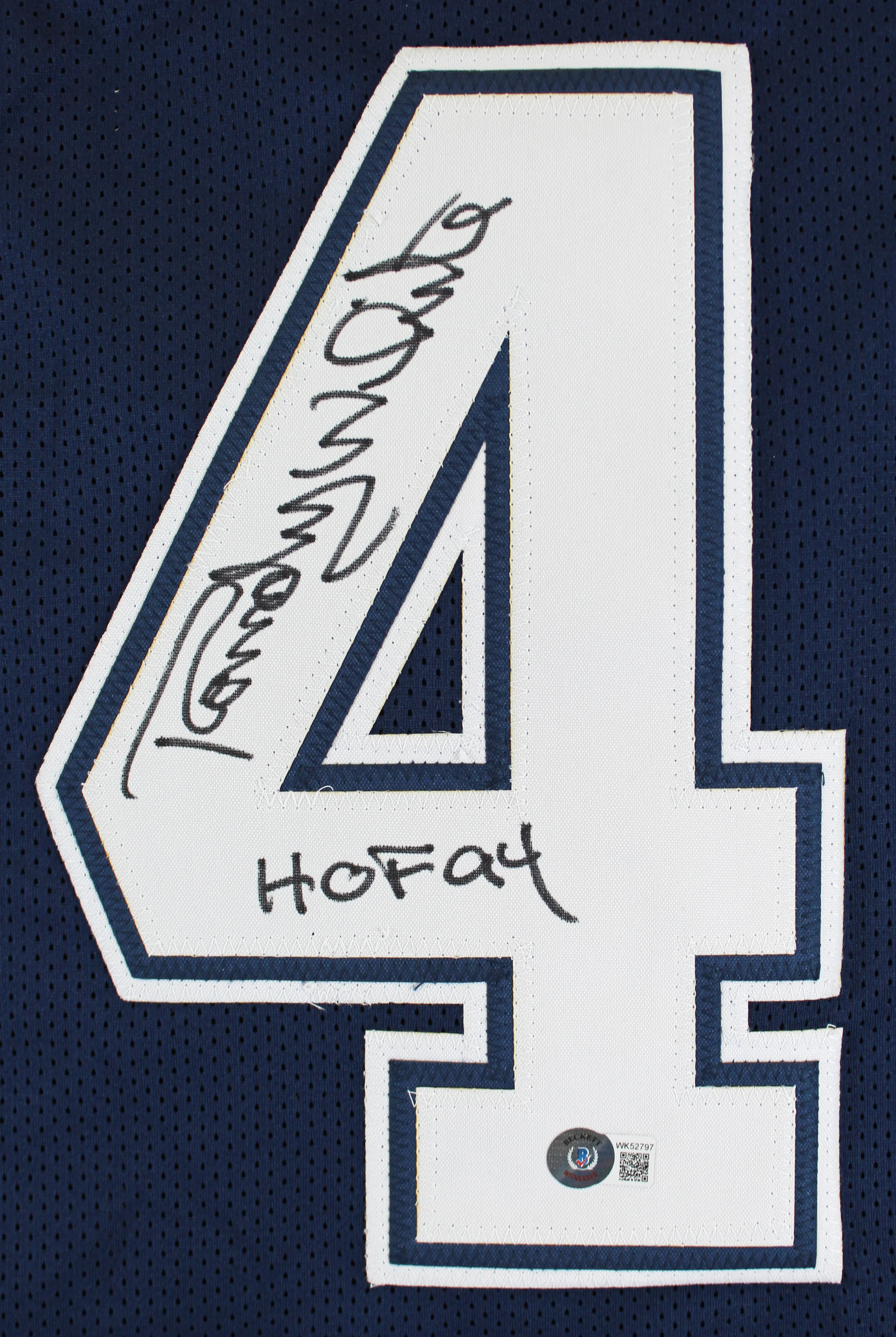 Randy White "HOF 94" Authentic Signed Blue Pro Style Jersey BAS Witnessed - Image 3