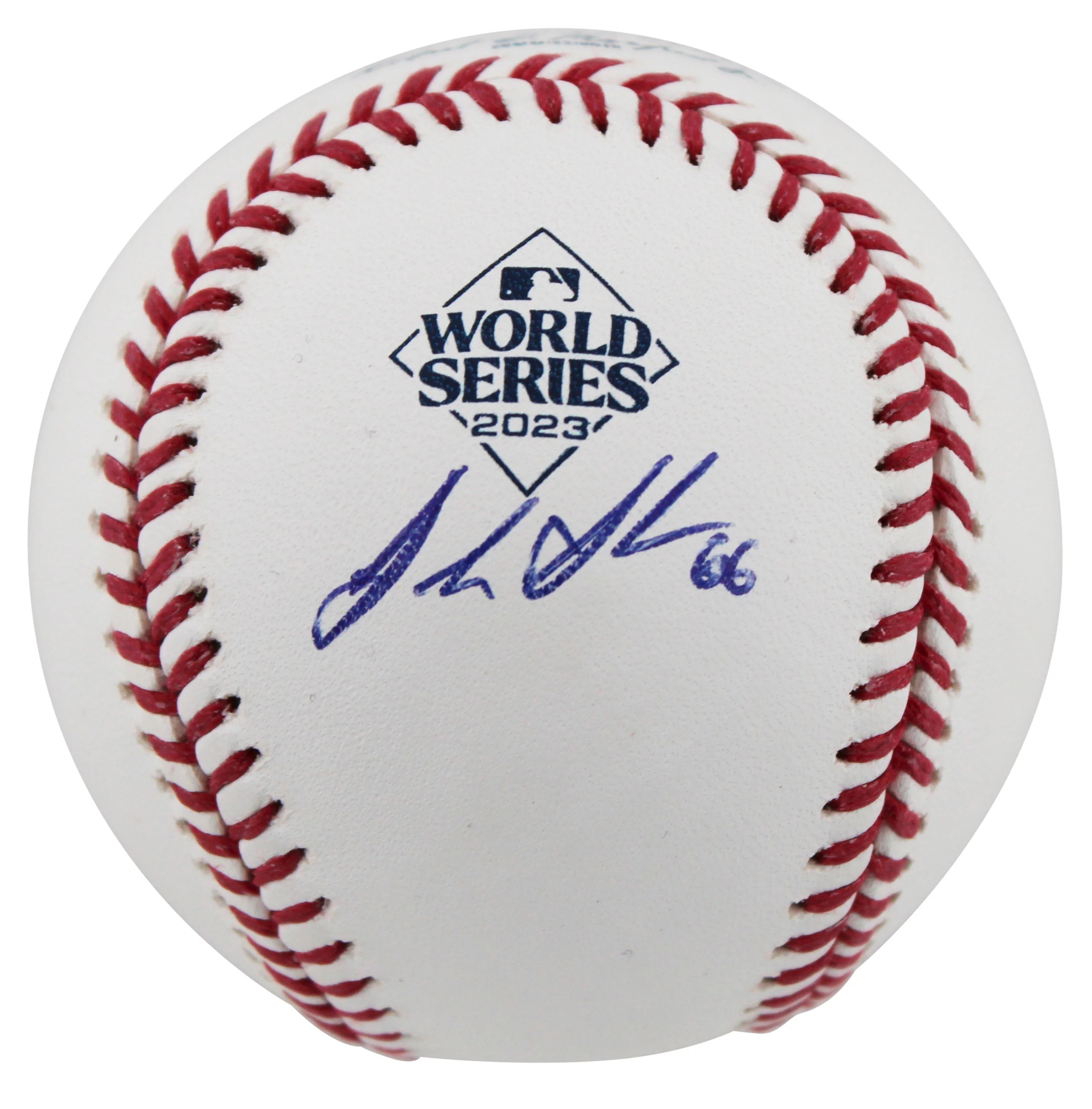 Rangers Josh Sborz Authentic Signed 2023 World Series Logo Baseball BAS #BQ45348 - Image 3