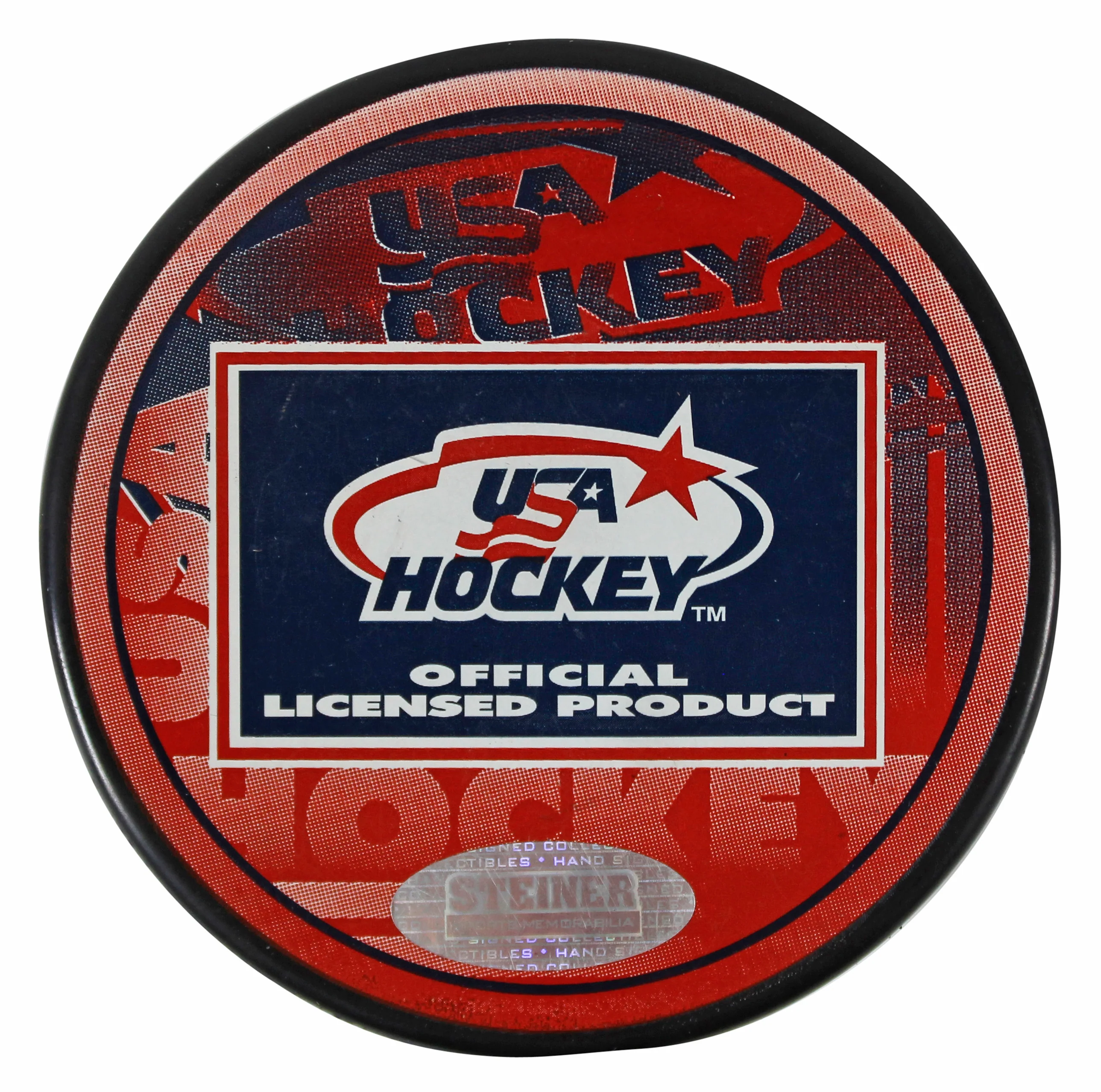 Rangers Mark Richter Authentic Signed Official USA Hockey Puck Steiner - Image 4