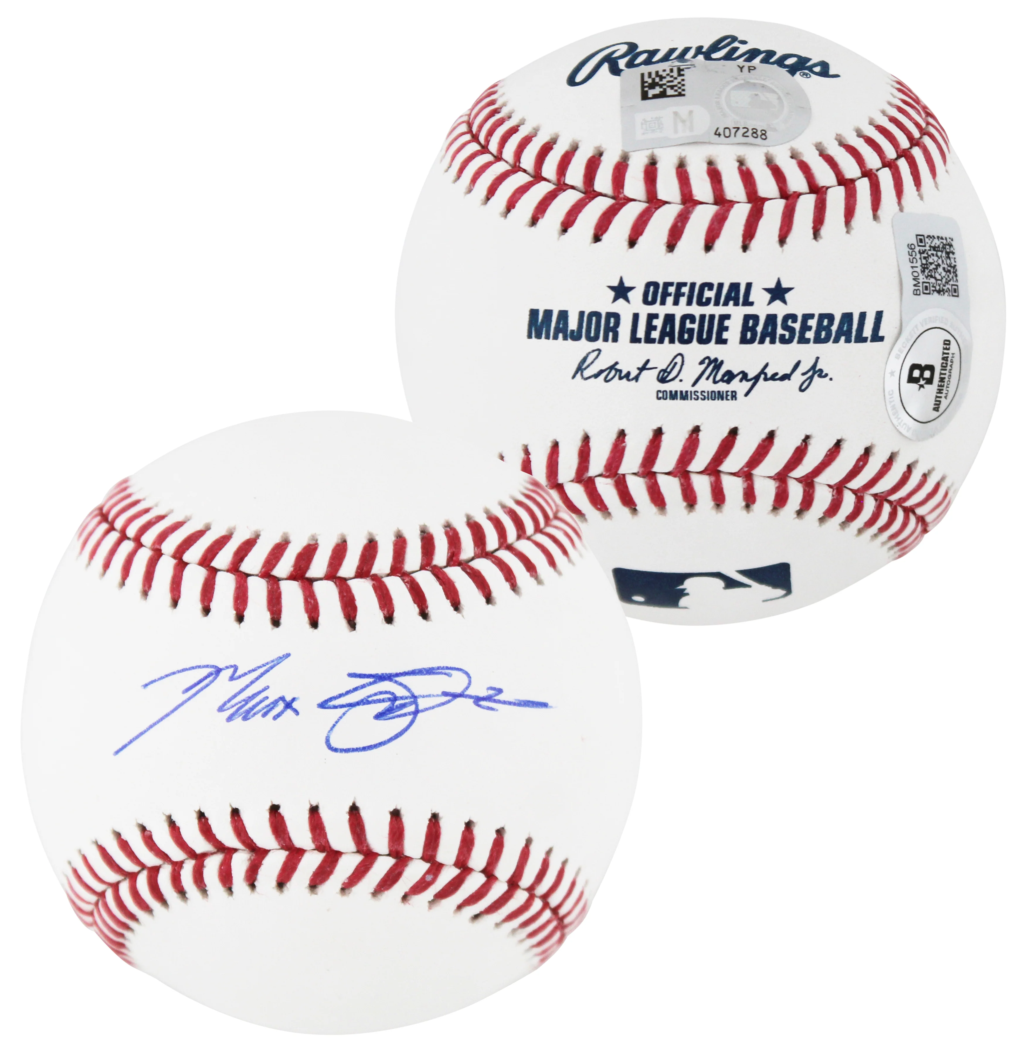 Rangers Max Scherzer Authentic Signed Manfred Oml Baseball w/ Case MLB & BAS - Image 3