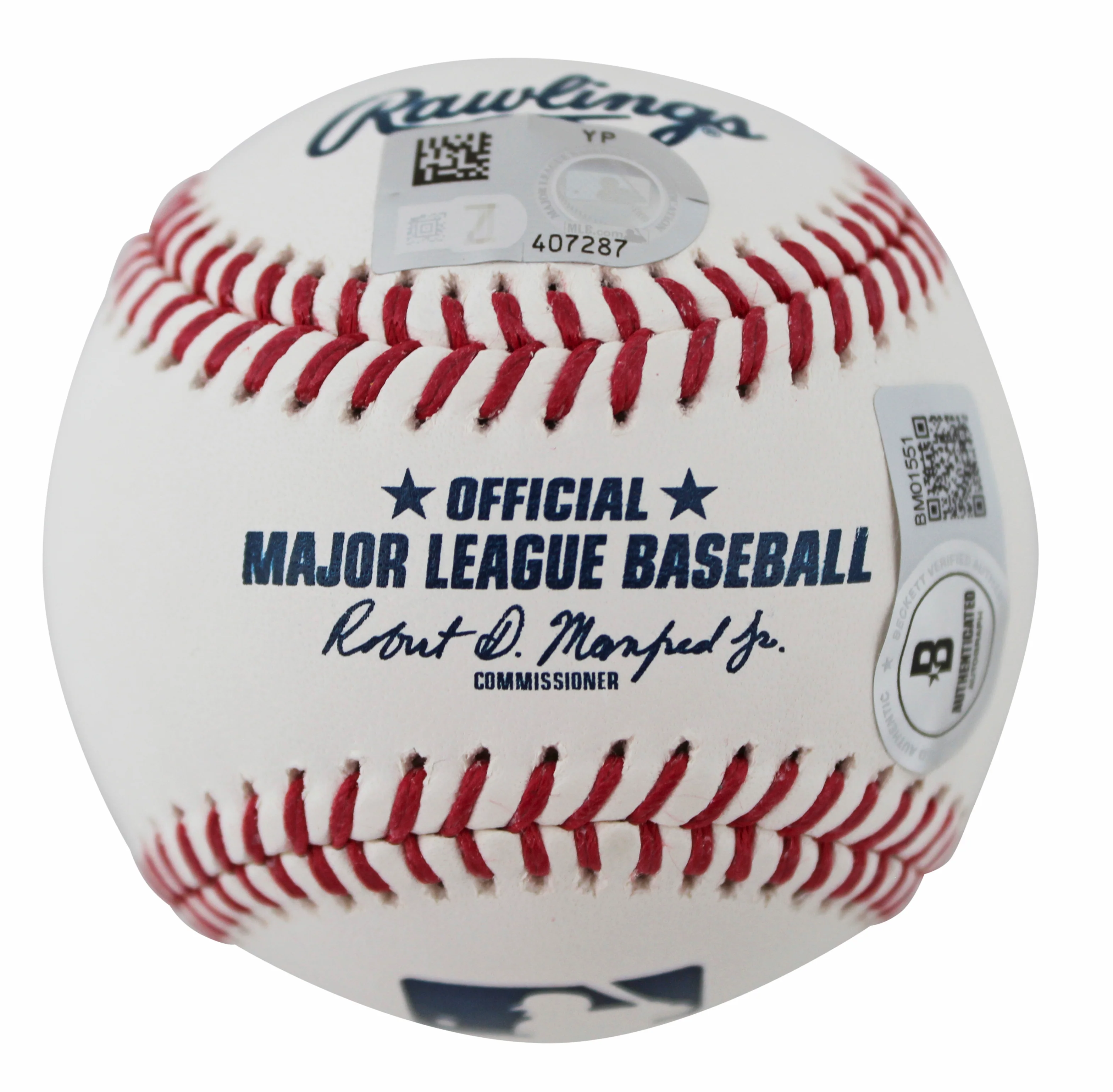 Rangers Max Scherzer Authentic Signed Robert Manfred Oml Baseball BAS #BM01551 - Image 3