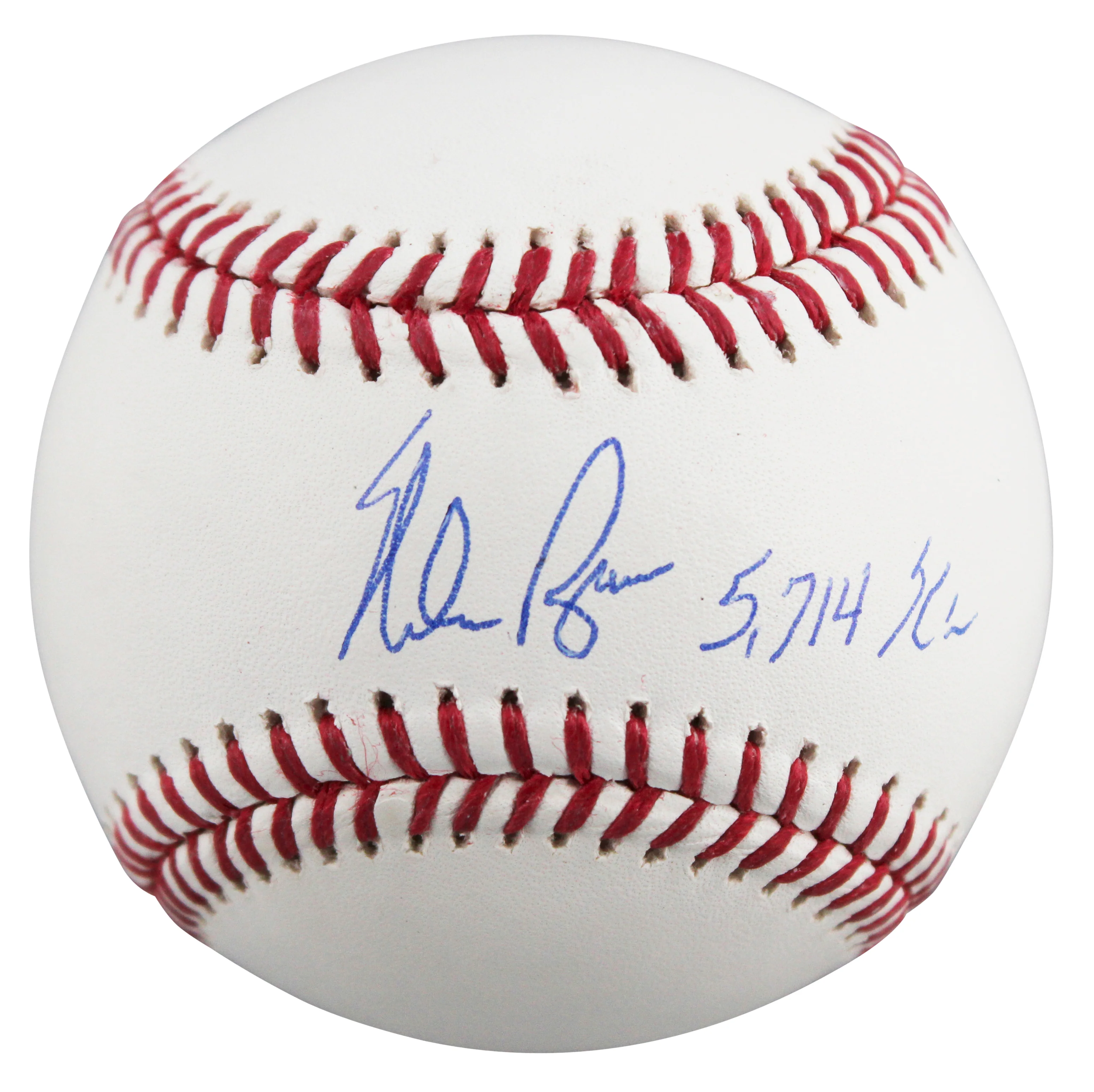Rangers Nolan Ryan "5714 K's" Authentic Signed Robert Manfred Oml Baseball BAS - Image 3