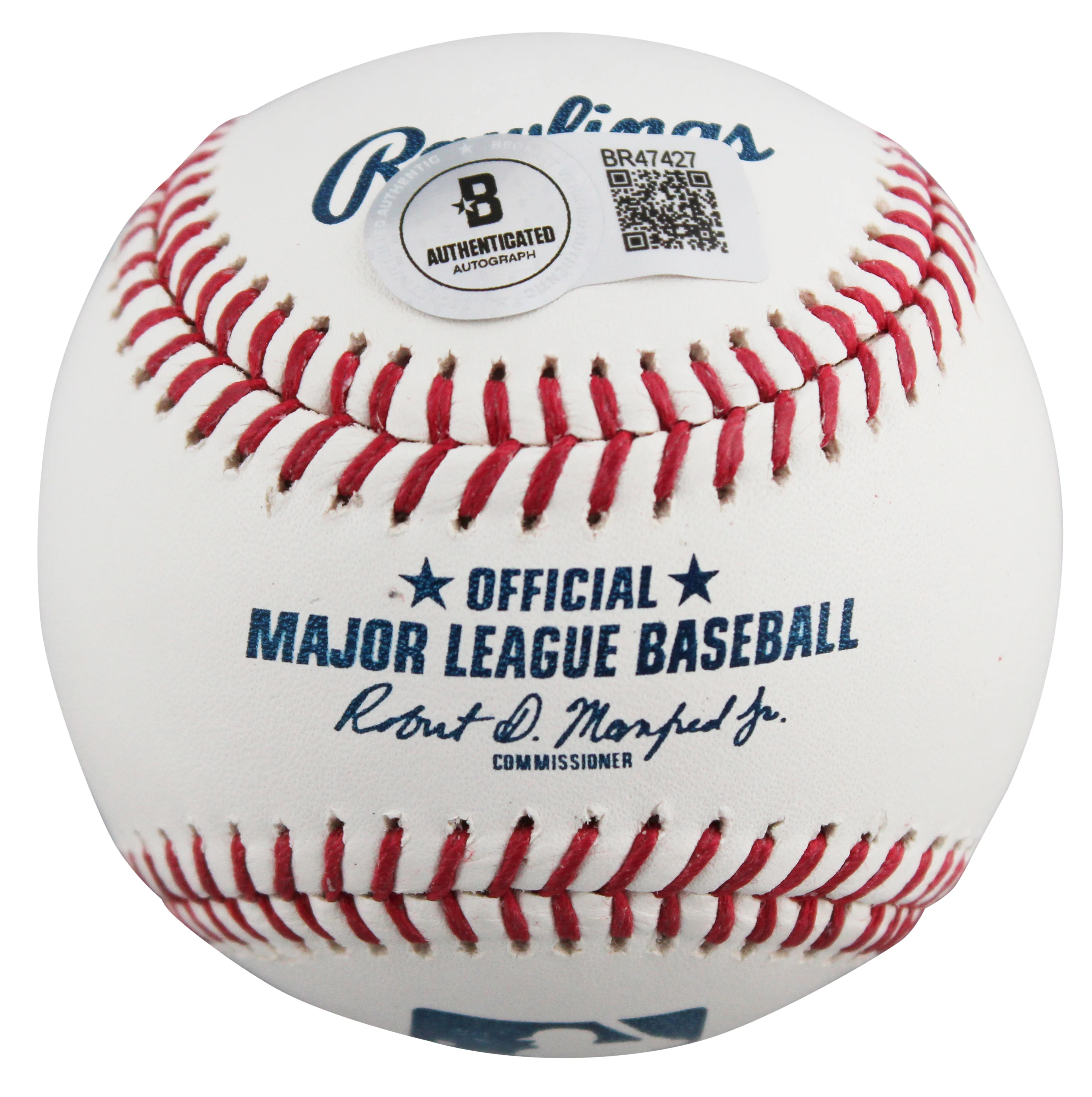 Rangers Nolan Ryan "5714 K's" Authentic Signed Robert Manfred Oml Baseball BAS - Image 4
