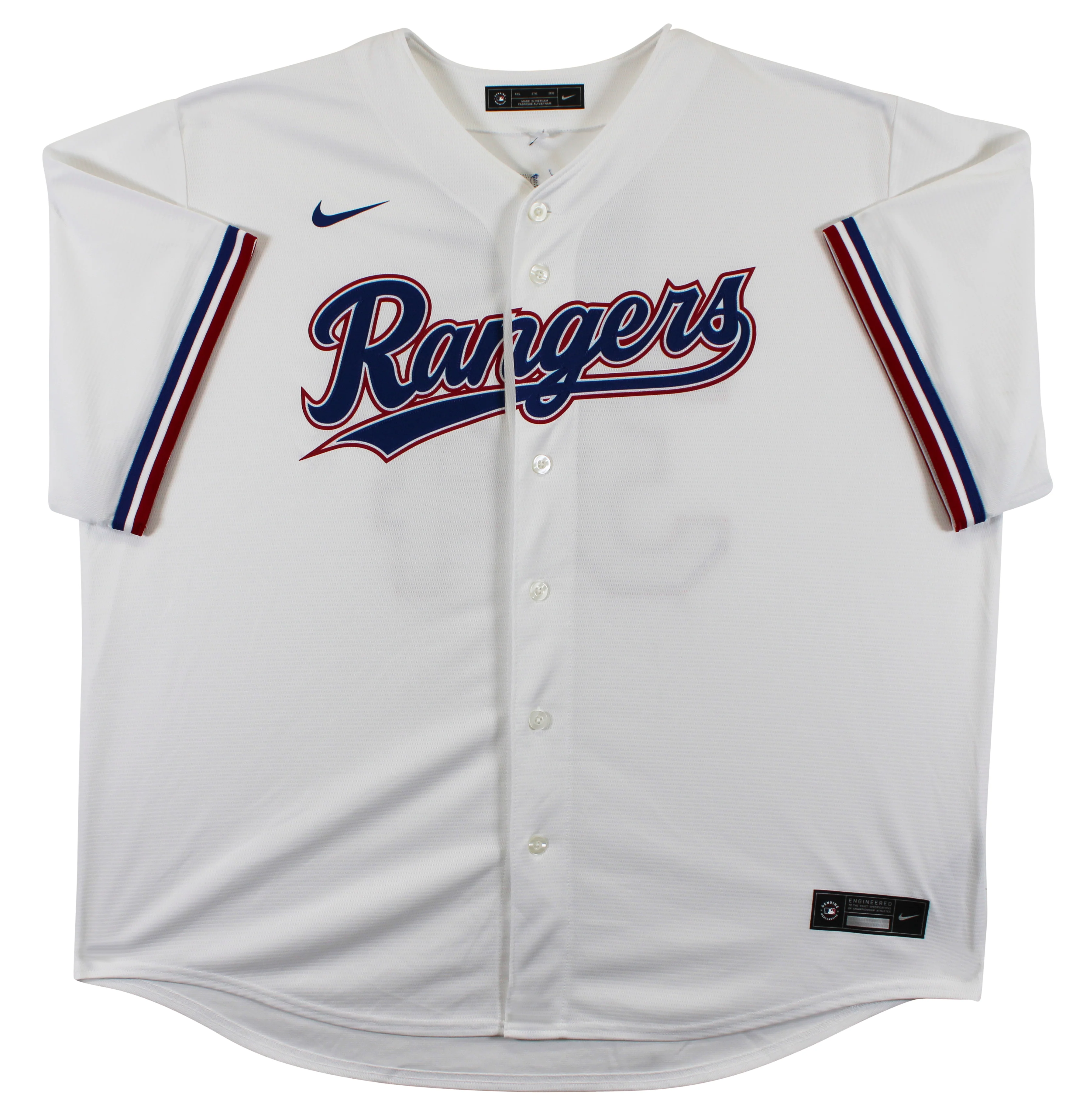 Rangers Nolan Ryan Authentic Signed White Nike Jersey Autographed BAS - Image 4