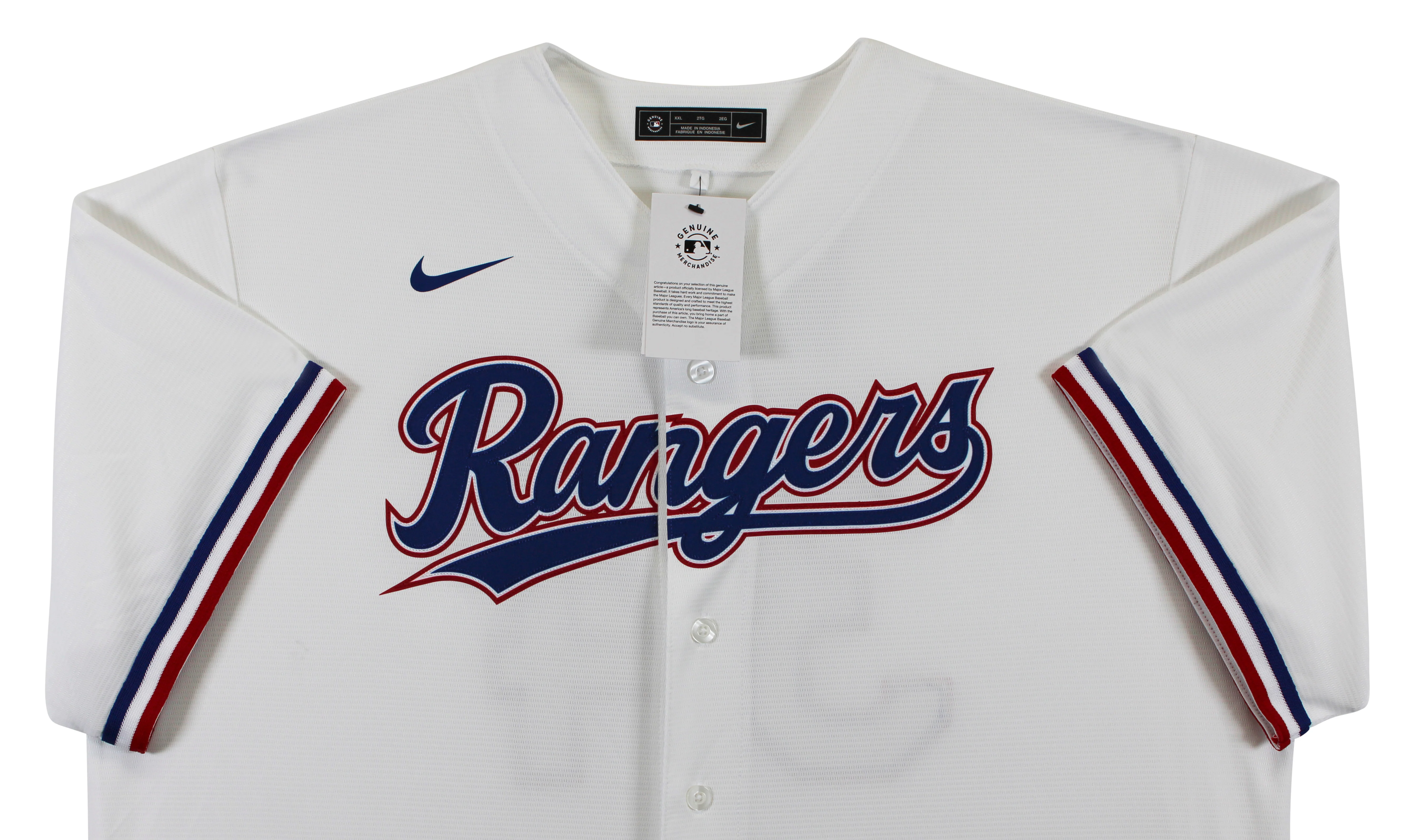 Rangers Nolan Ryan Authentic Signed White Nike Jersey Autographed BAS - Image 5