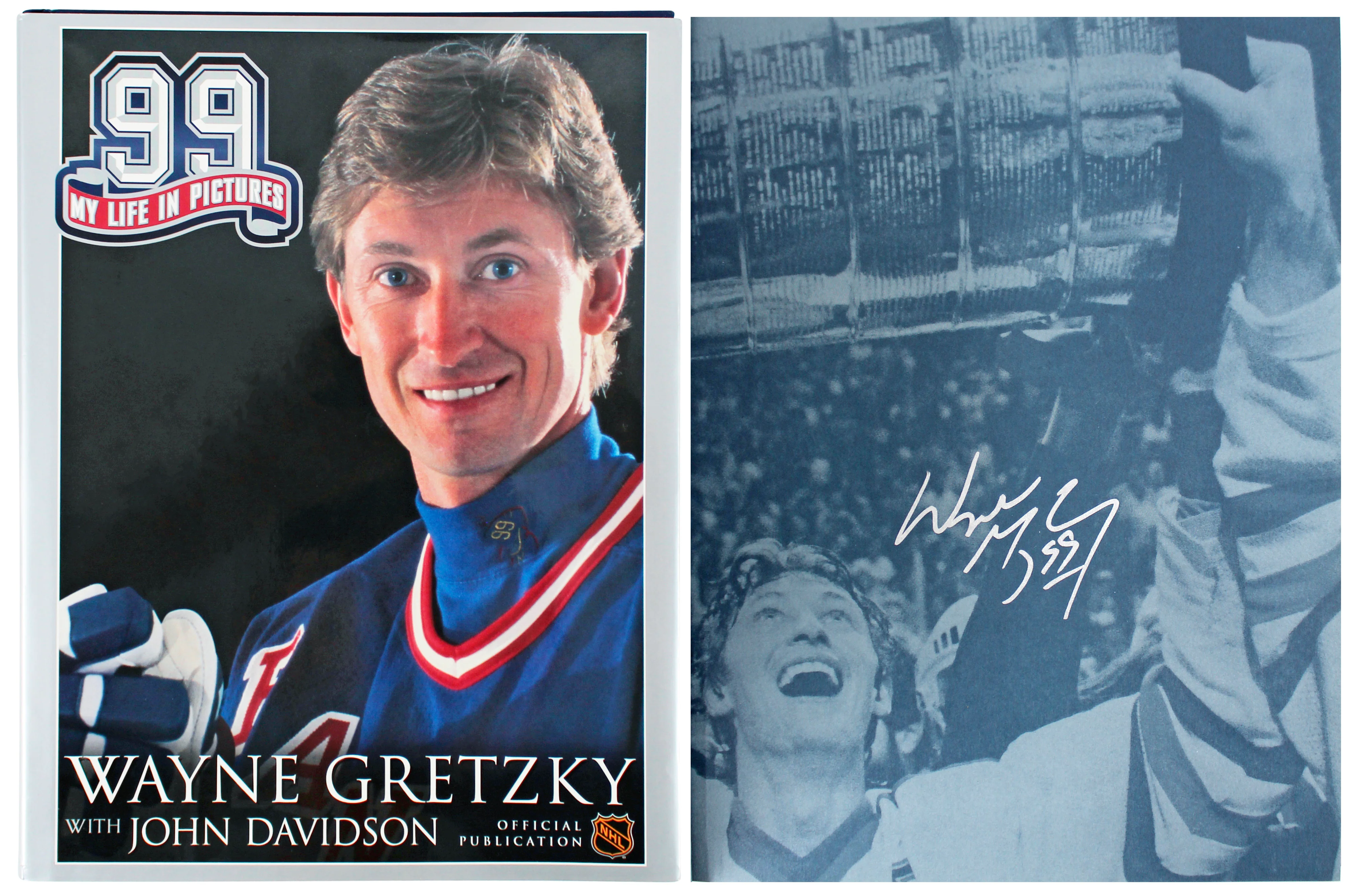 Rangers Wayne Gretzky Signed 99 My Life In Pictures Hard Cover Book BAS #AD64150 - Image 2