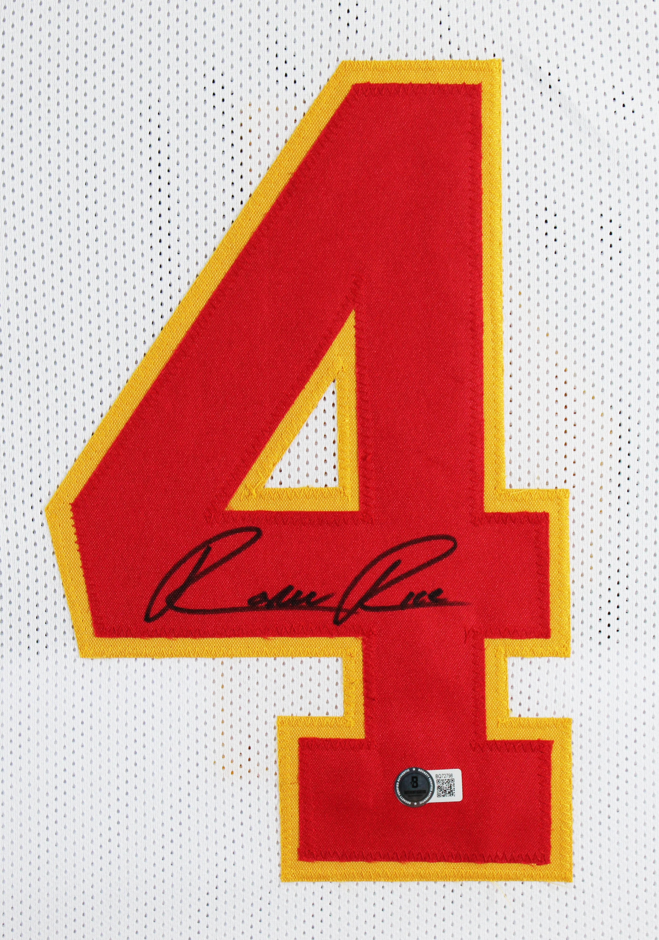 Rashee Rice Authentic Signed White Pro Style Framed Jersey Autographed BAS - Image 3