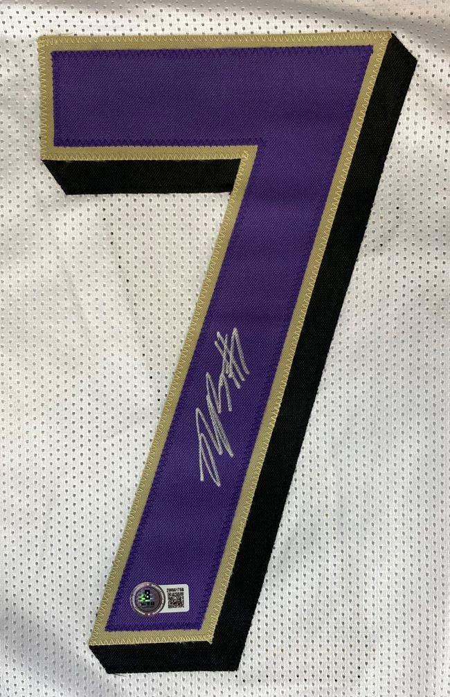 Rashod Bateman Baltimore Signed White Football Jersey BAS - Image 2