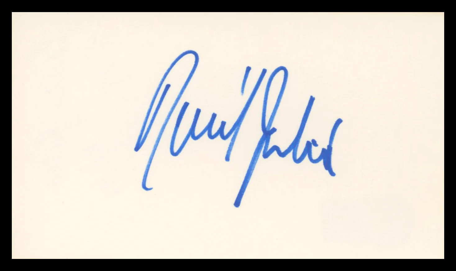 Raul Julia The Addams Family Authentic Signed 3x5 Index Card BAS #BU64788