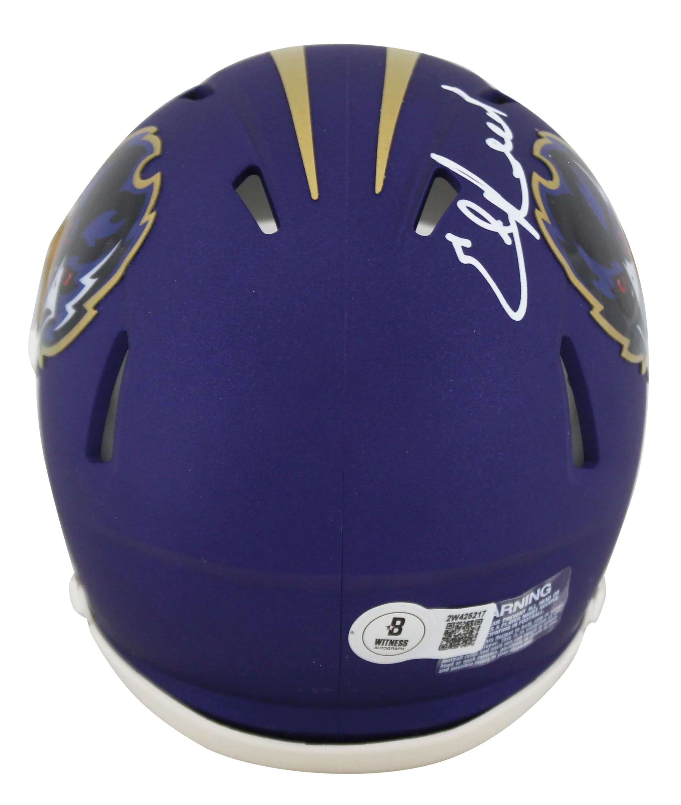 Ravens Ed Reed Authentic Signed 2024 On-Field Alt Speed Mini Helmet BAS Witness - Image 3