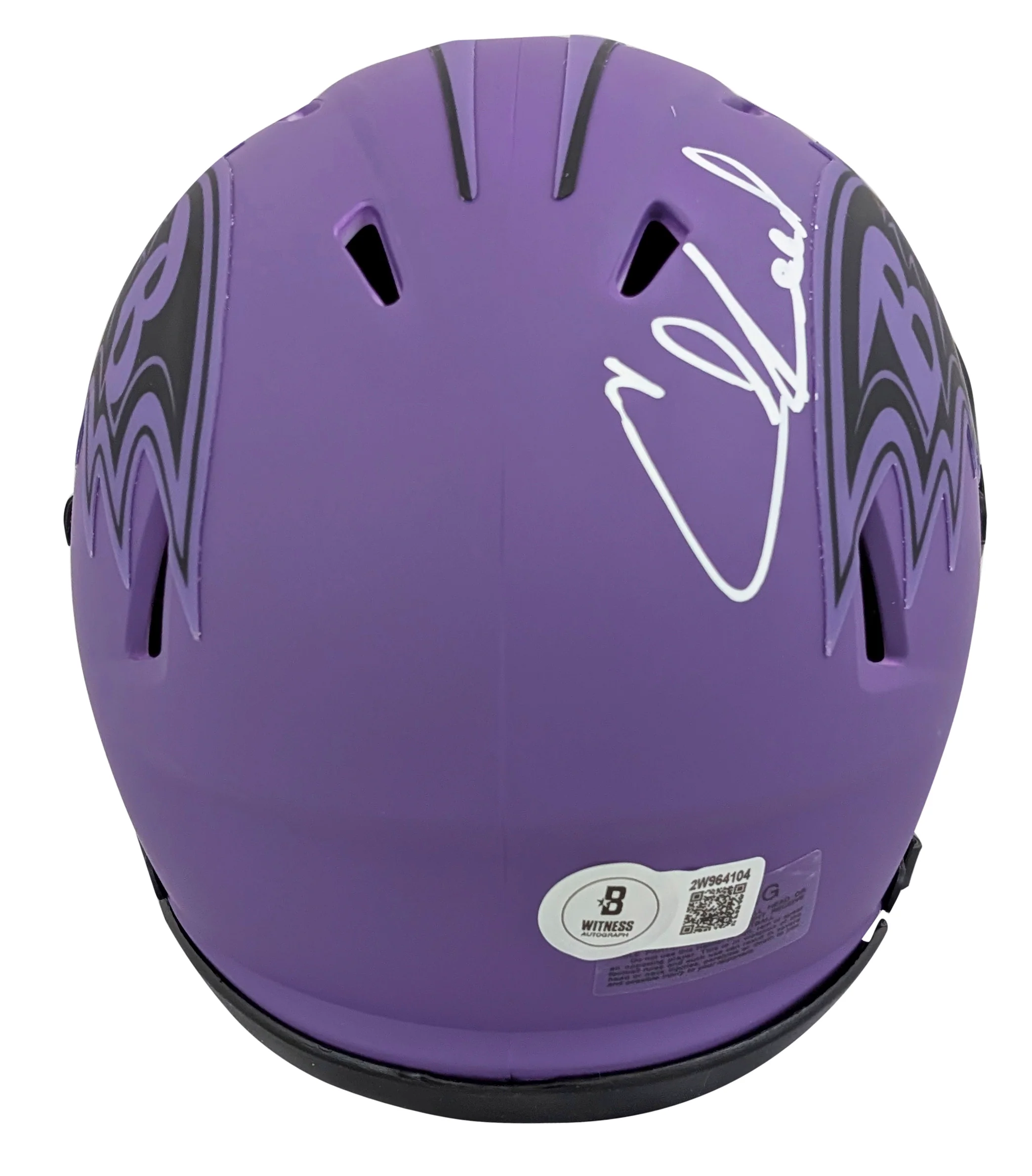 Ravens Ed Reed Authentic Signed Alternate Rave Speed Mini Helmet BAS Witnessed - Image 3