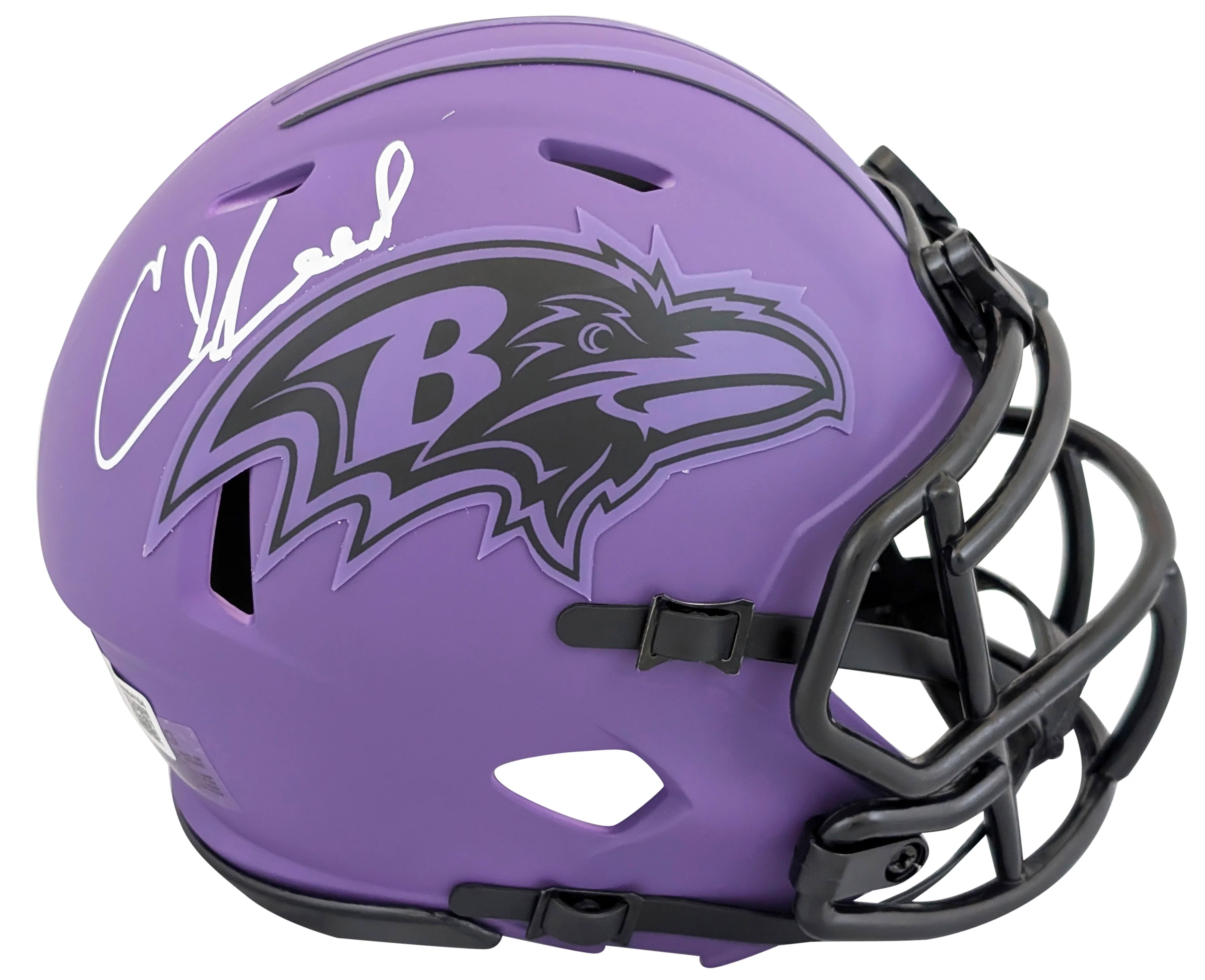 Ravens Ed Reed Authentic Signed Rave Speed Mini Helmet W/ Case BAS Witnessed - Image 3