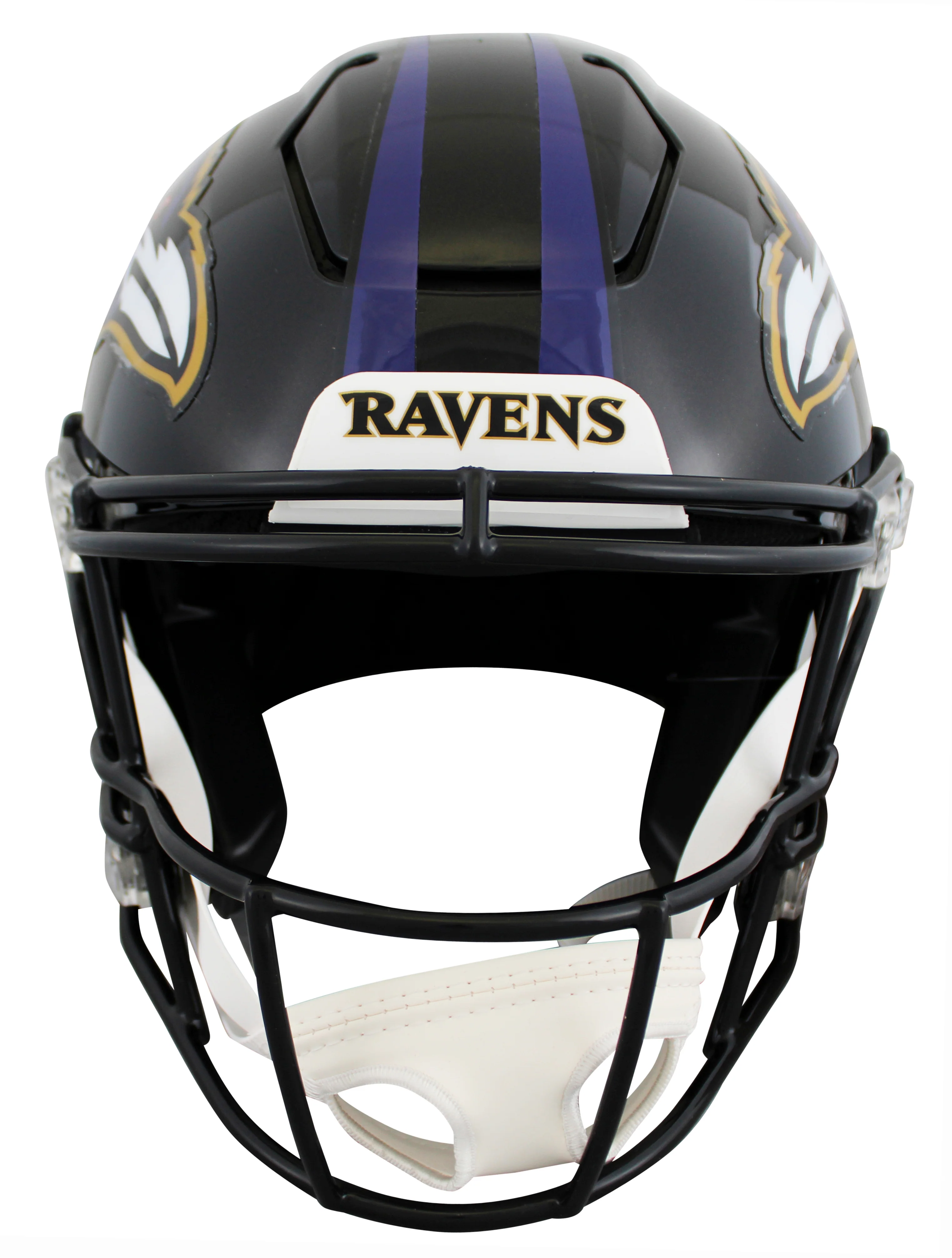 Ravens Ed Reed & Ray Lewis Signed Speed Flex Full Size Helmet BAS Witnessed - Image 5